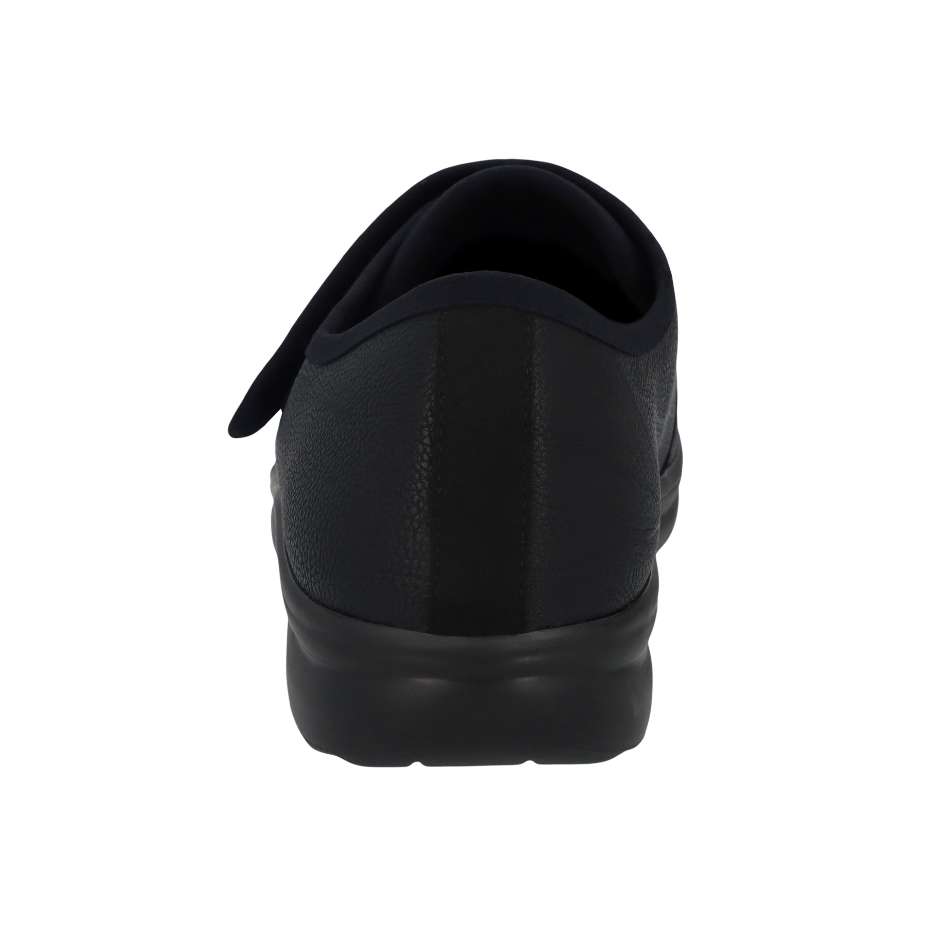 schwarze halbschuh hinteransicht