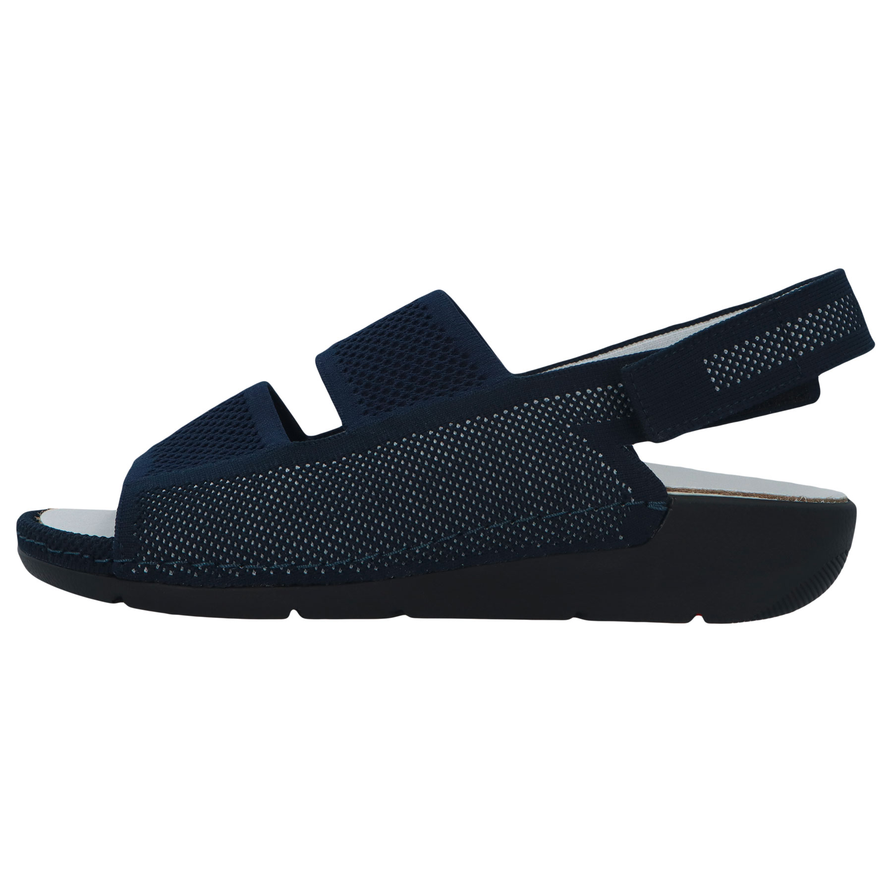 blaue sandale seitenansicht links