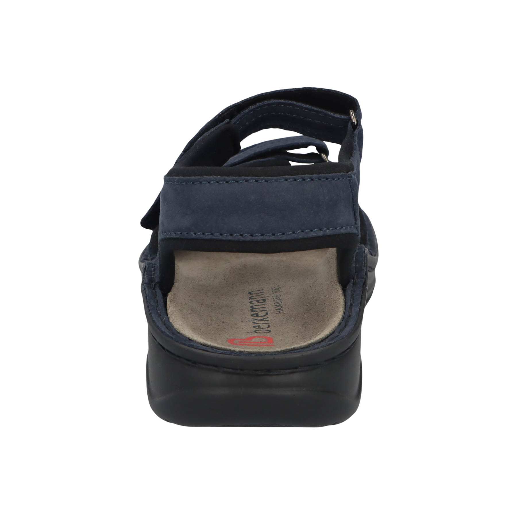 blaue sandale hinteransicht