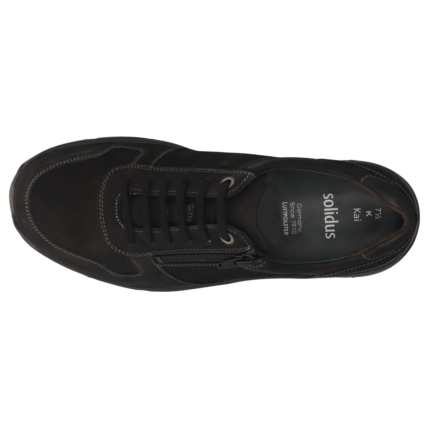 schwarze halbschuh draufsicht