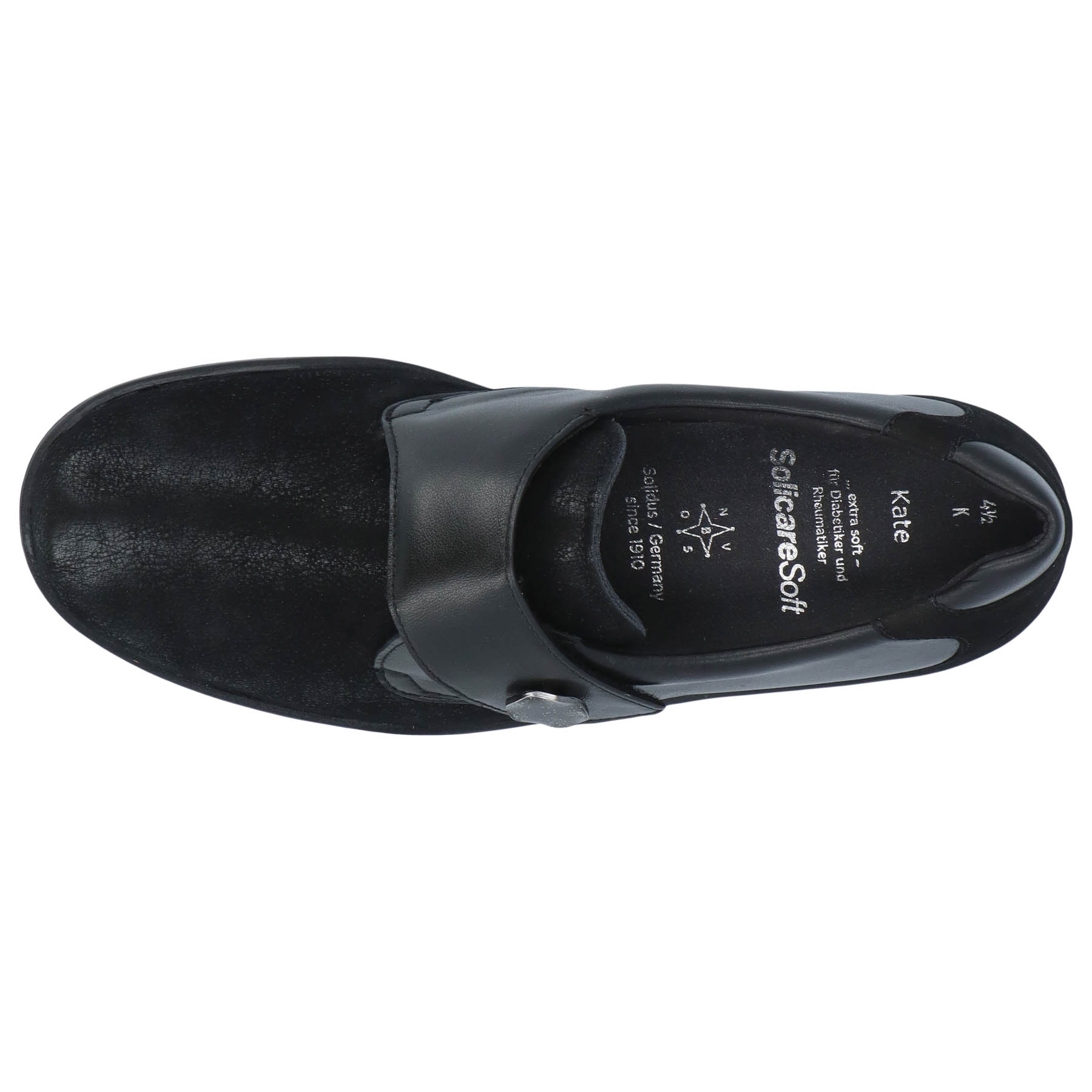 schwarze halbschuh draufsicht