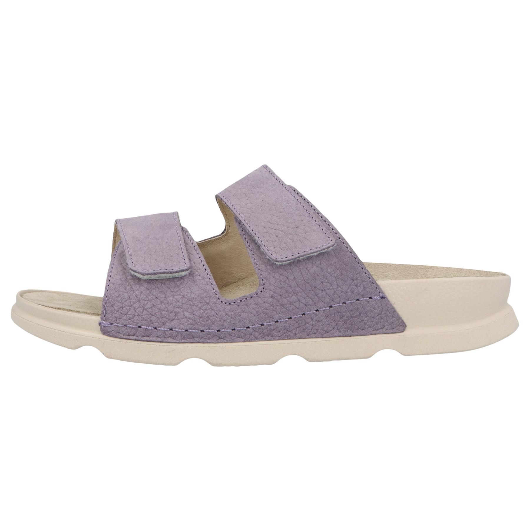 blaue pantolette seitenansicht links