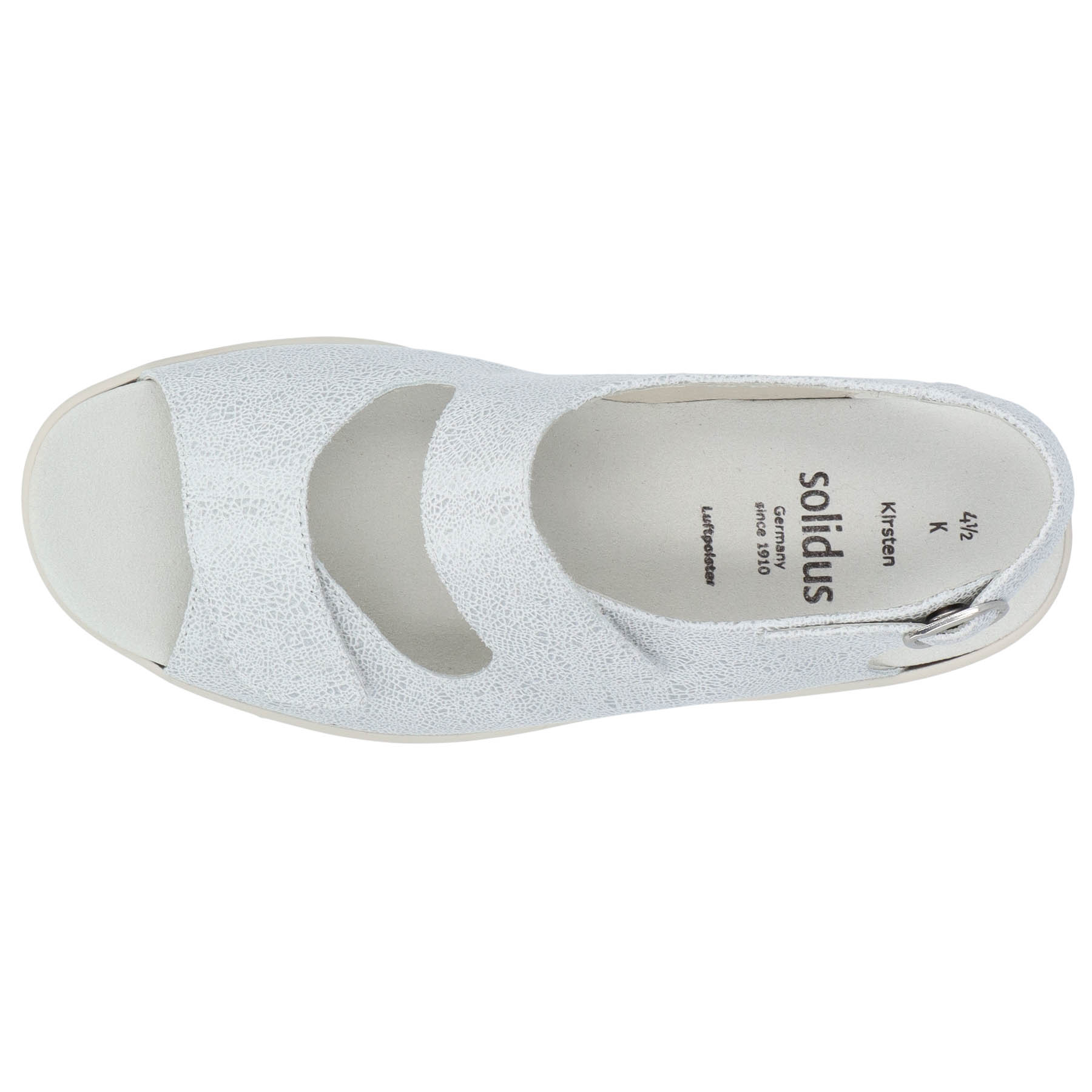 weiße sandale draufsicht