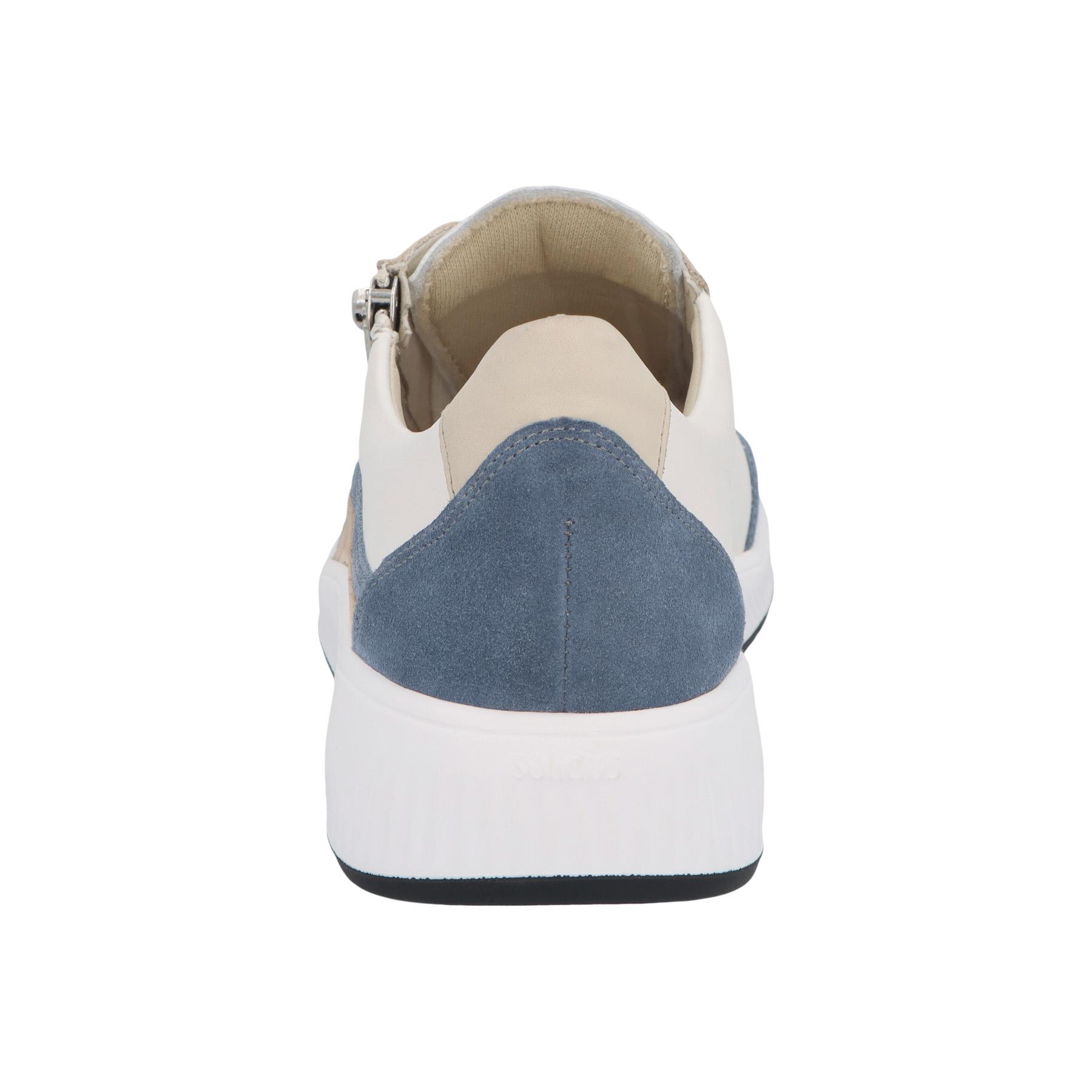 blaue halbschuh hinteransicht