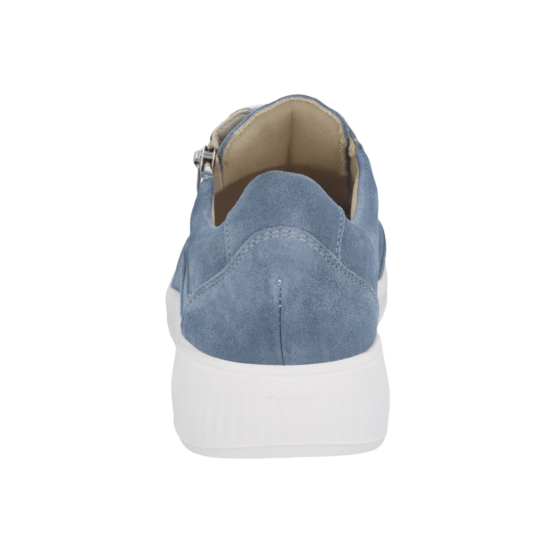 blaue halbschuh hinteransicht