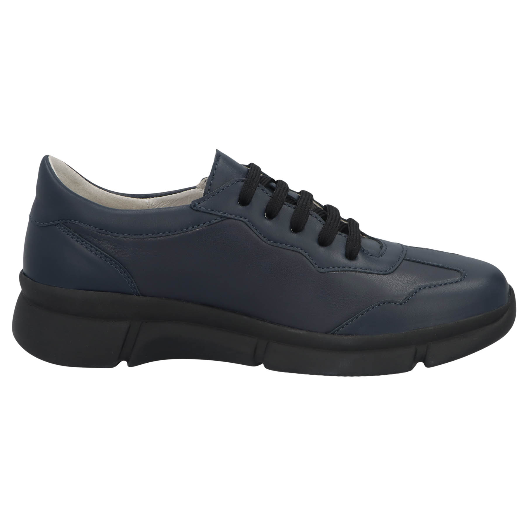 blaue halbschuh seitenansicht rechts