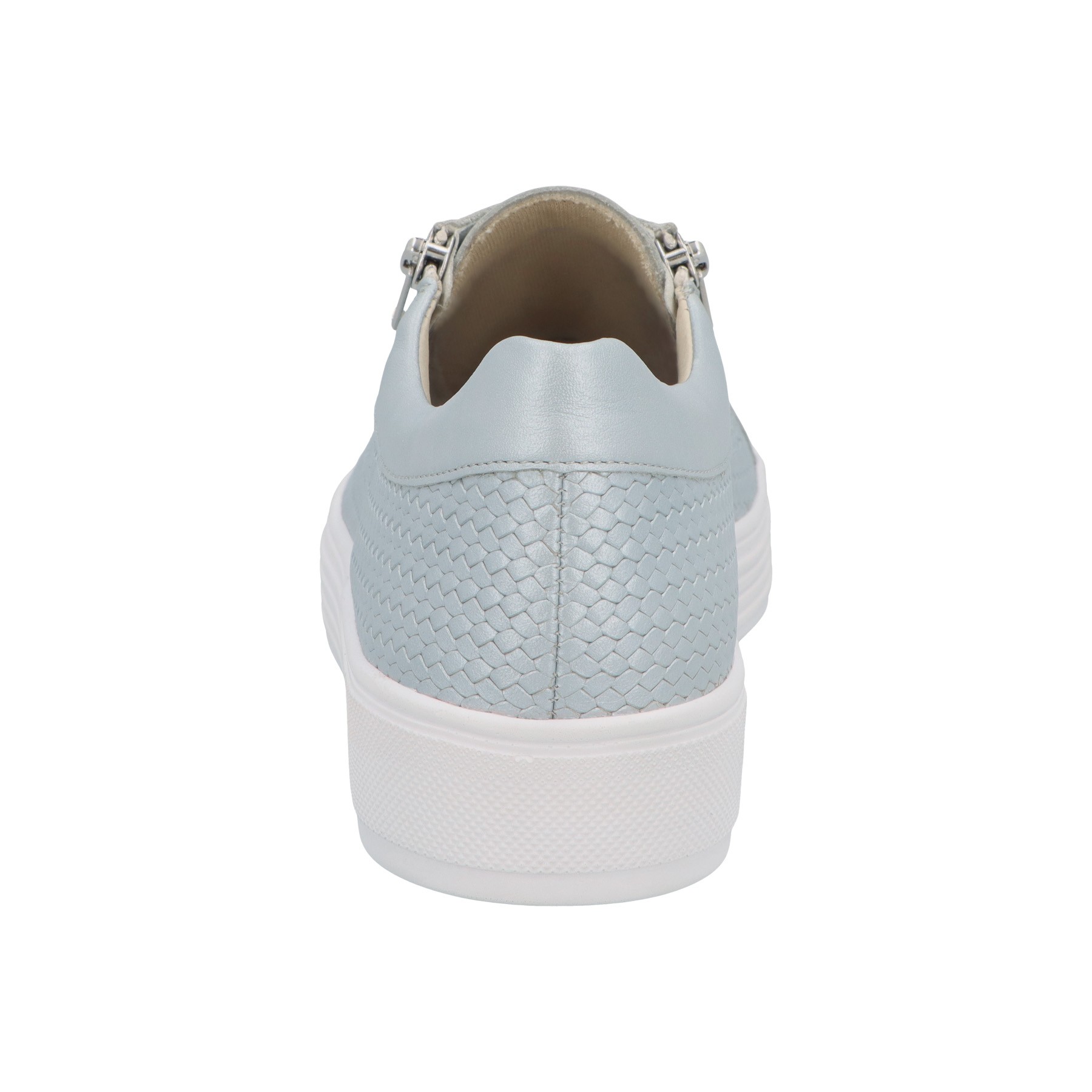 blaue halbschuh hinteransicht