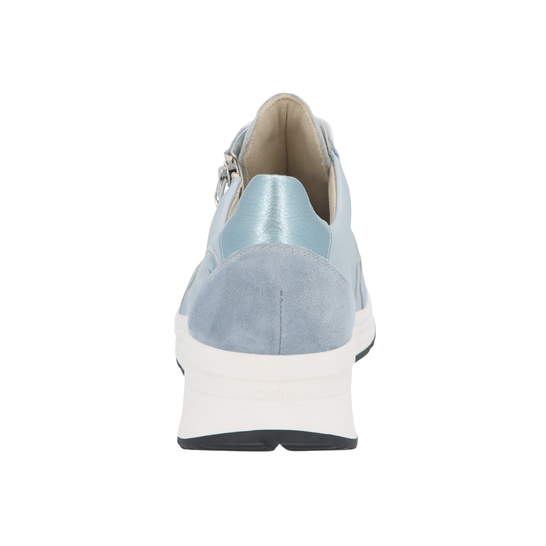 blaue halbschuh hinteransicht