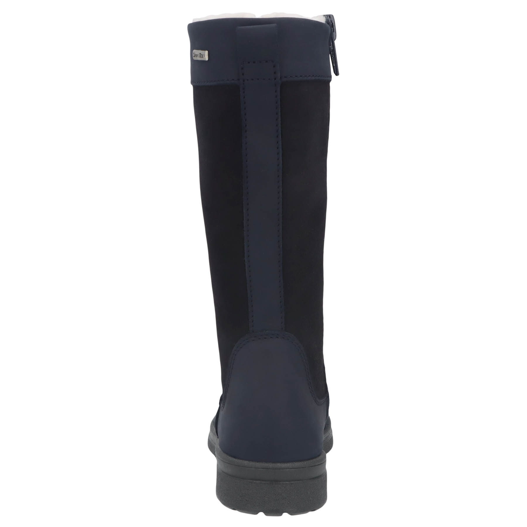 blaue stiefel hinteransicht