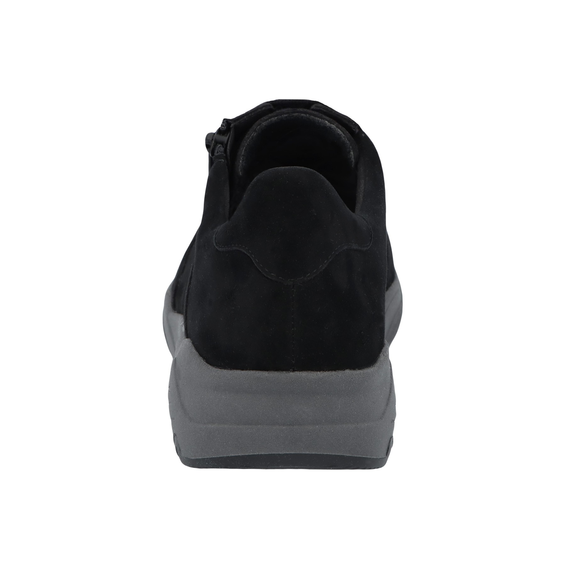 schwarze halbschuh hinteransicht