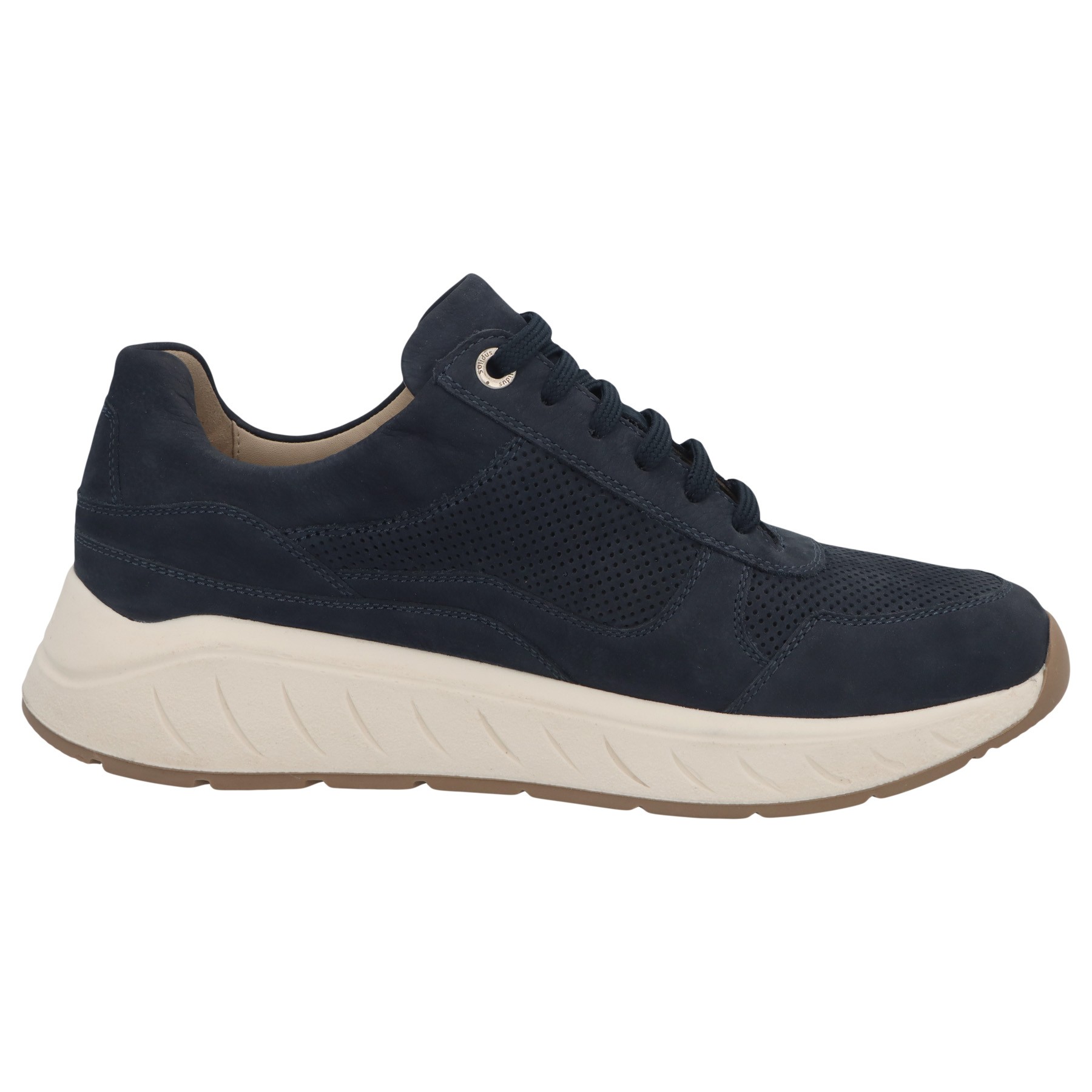 blaue halbschuh seitenansicht rechts