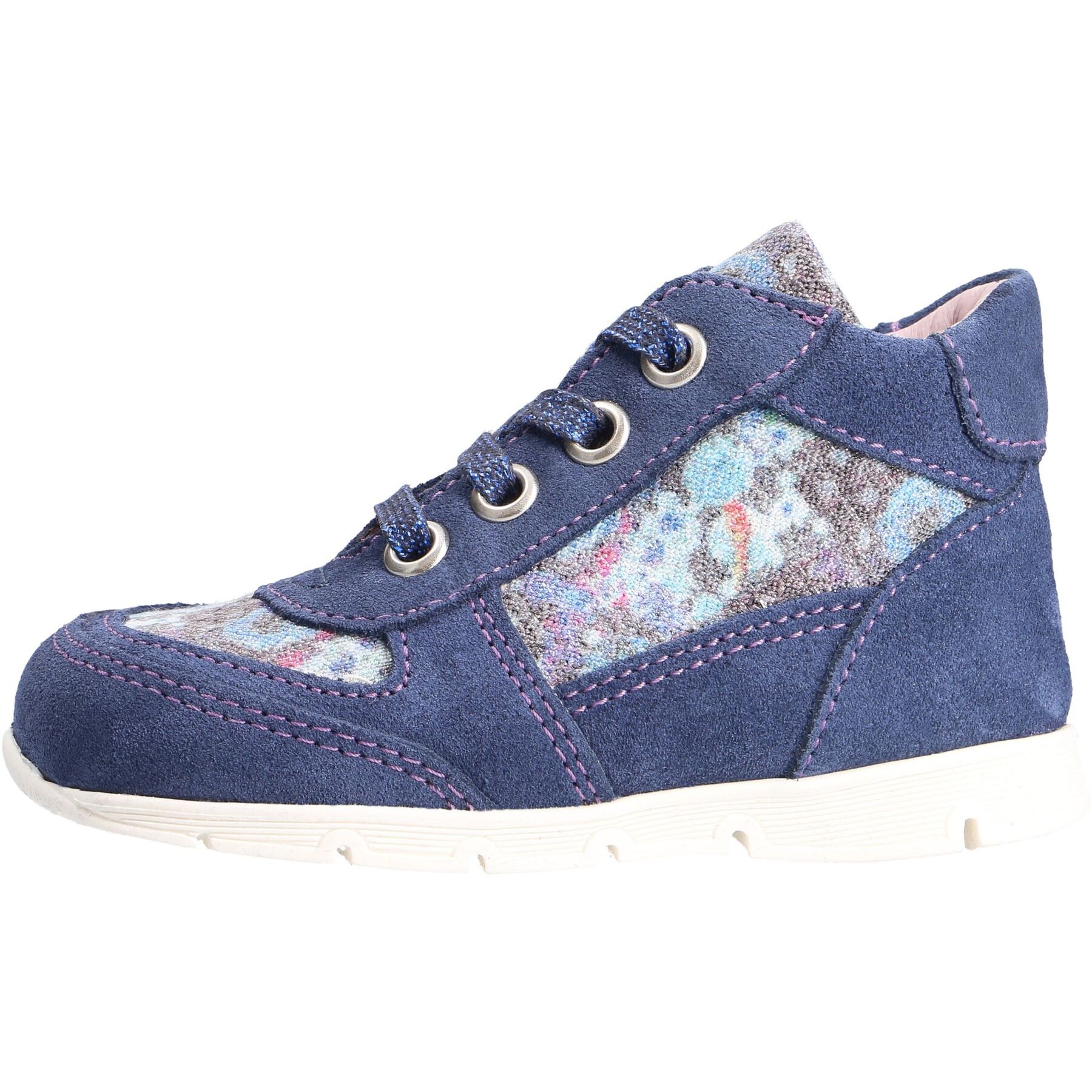 blaue lauflernschuhe seitenansicht links