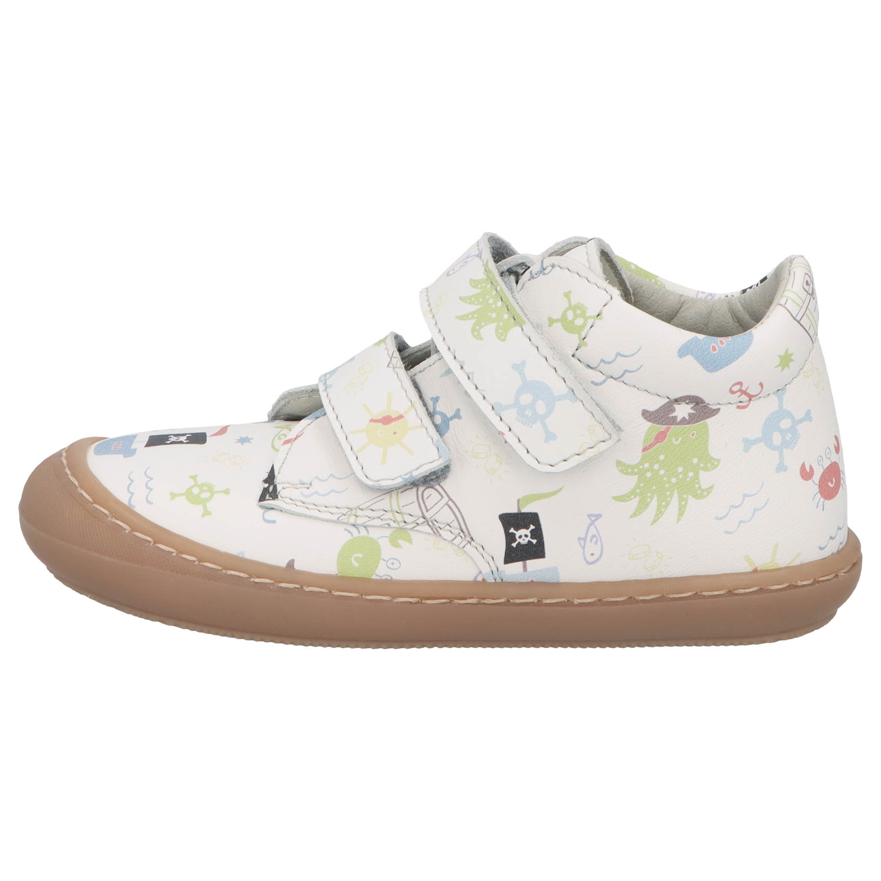 mehrfarbige lauflernschuhe seitenansicht links