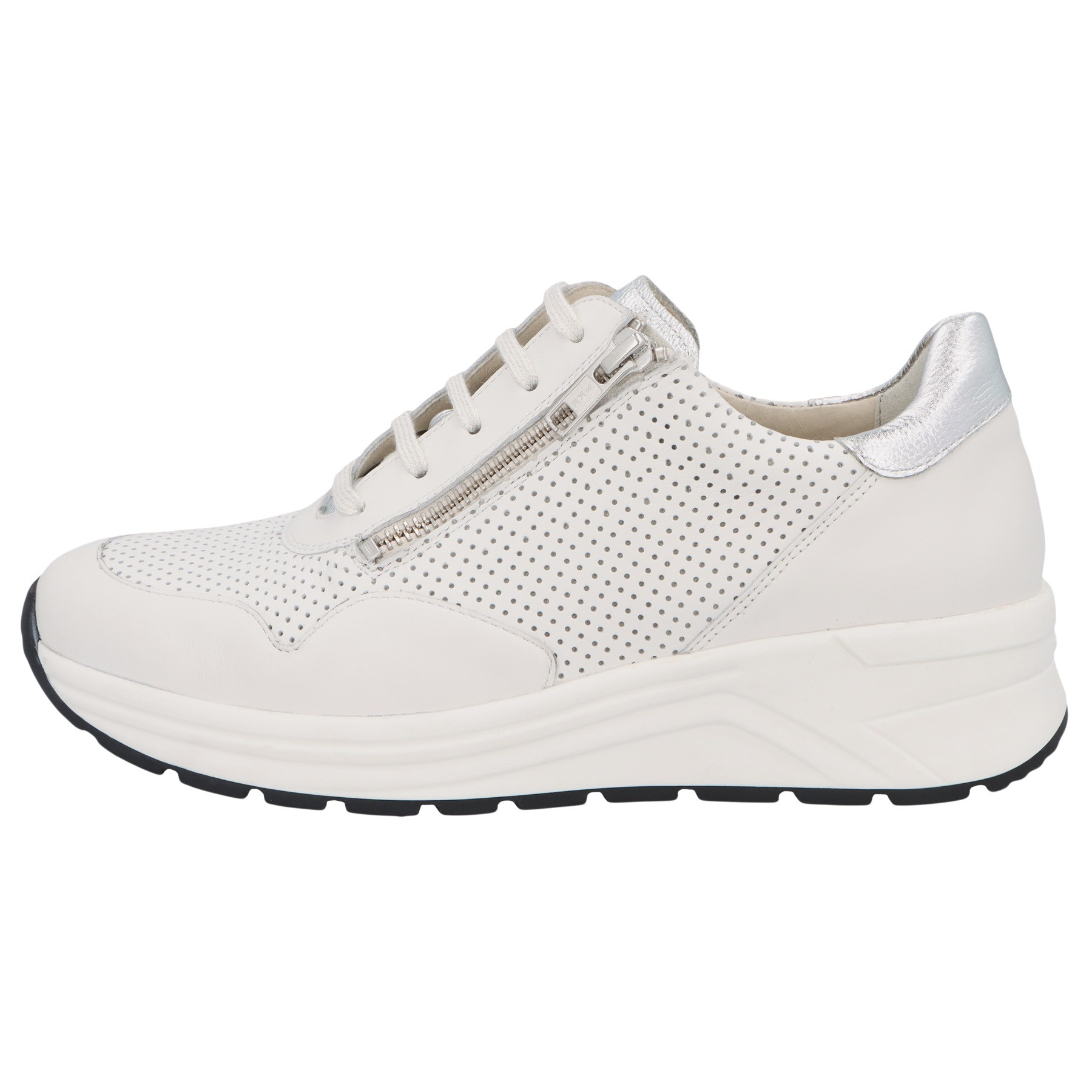 weiße halbschuh seitenansicht links