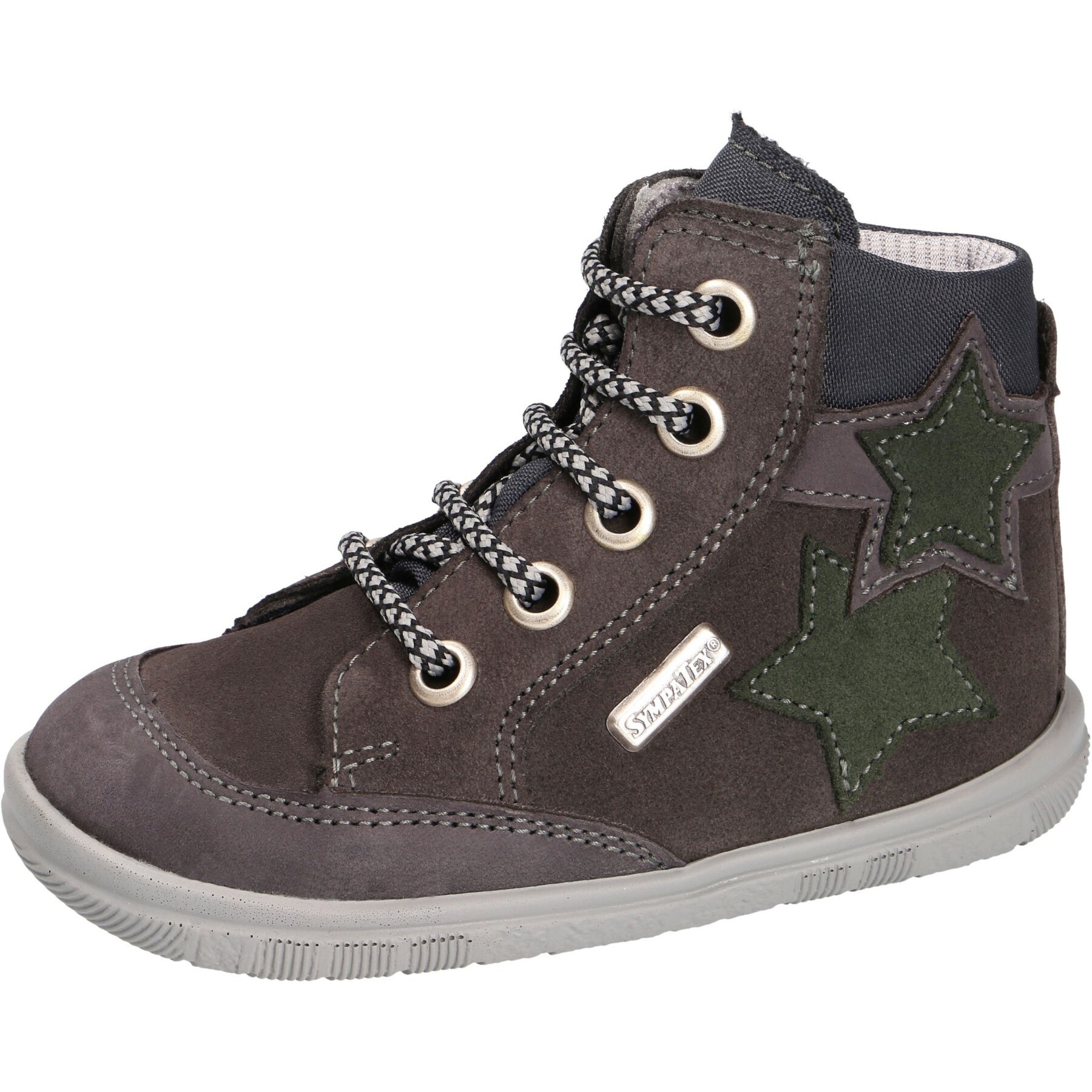 graue lauflernschuhe 3-4 ansicht