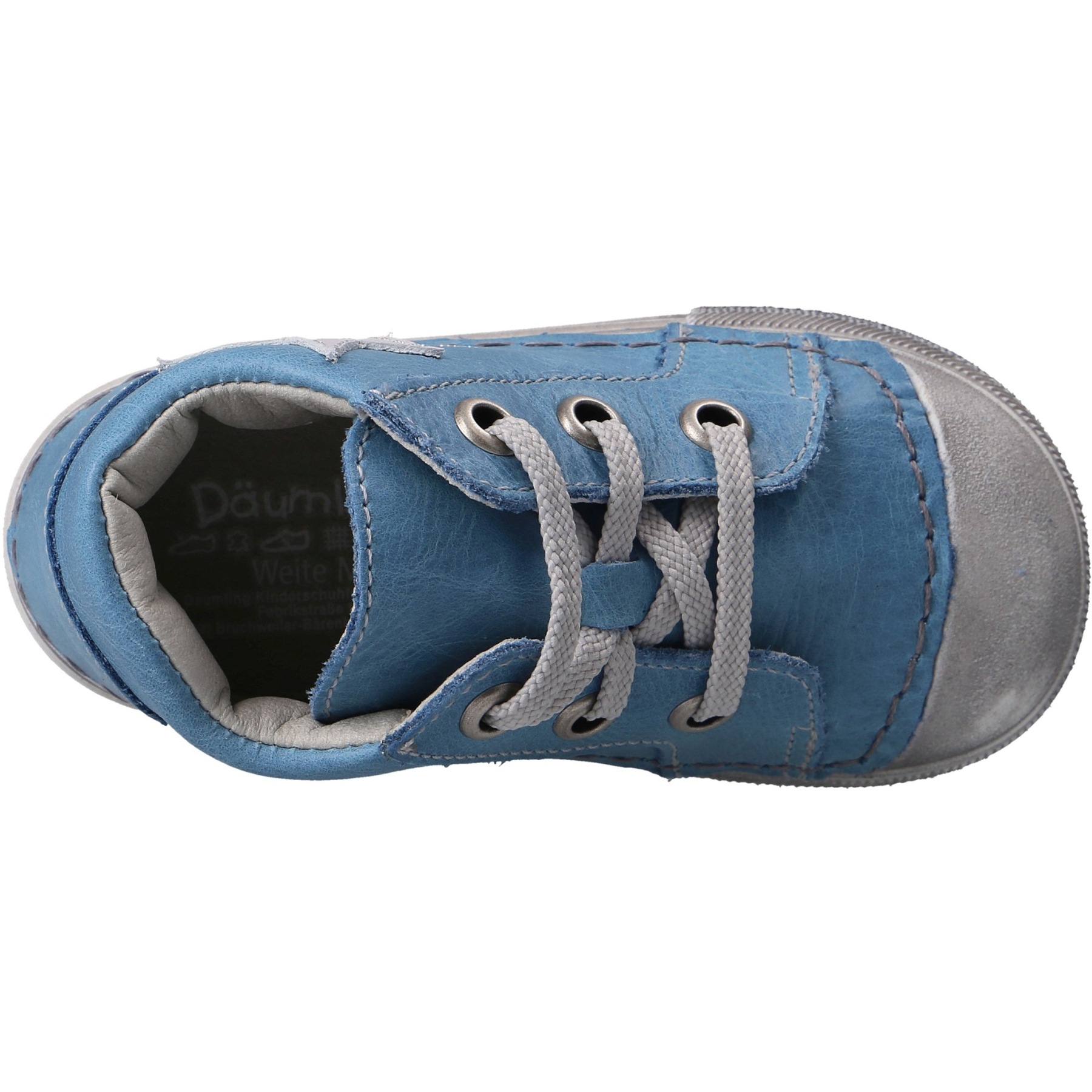 blaue lauflernschuhe draufsicht