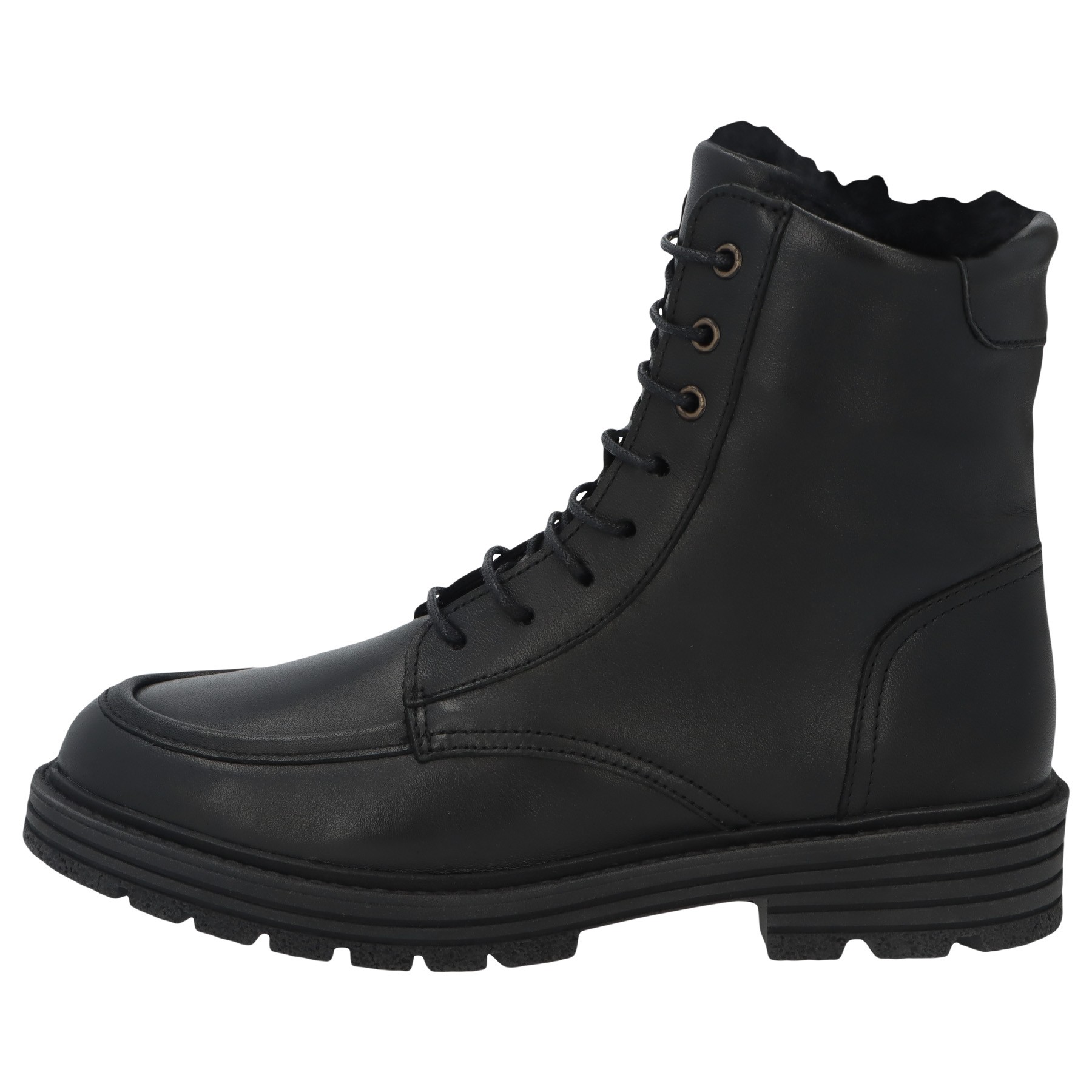 schwarze stiefel seitenansicht links