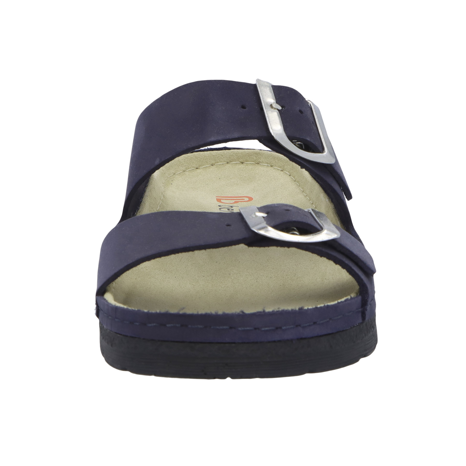 blaue pantolette vorderansicht