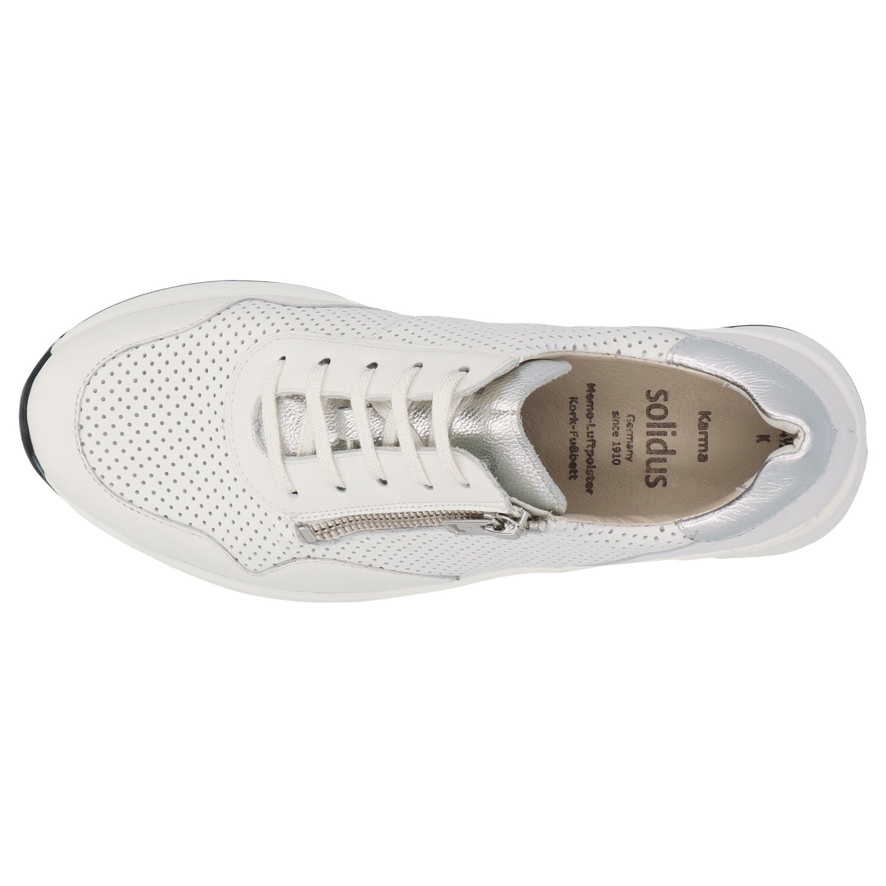 weiße halbschuh draufsicht