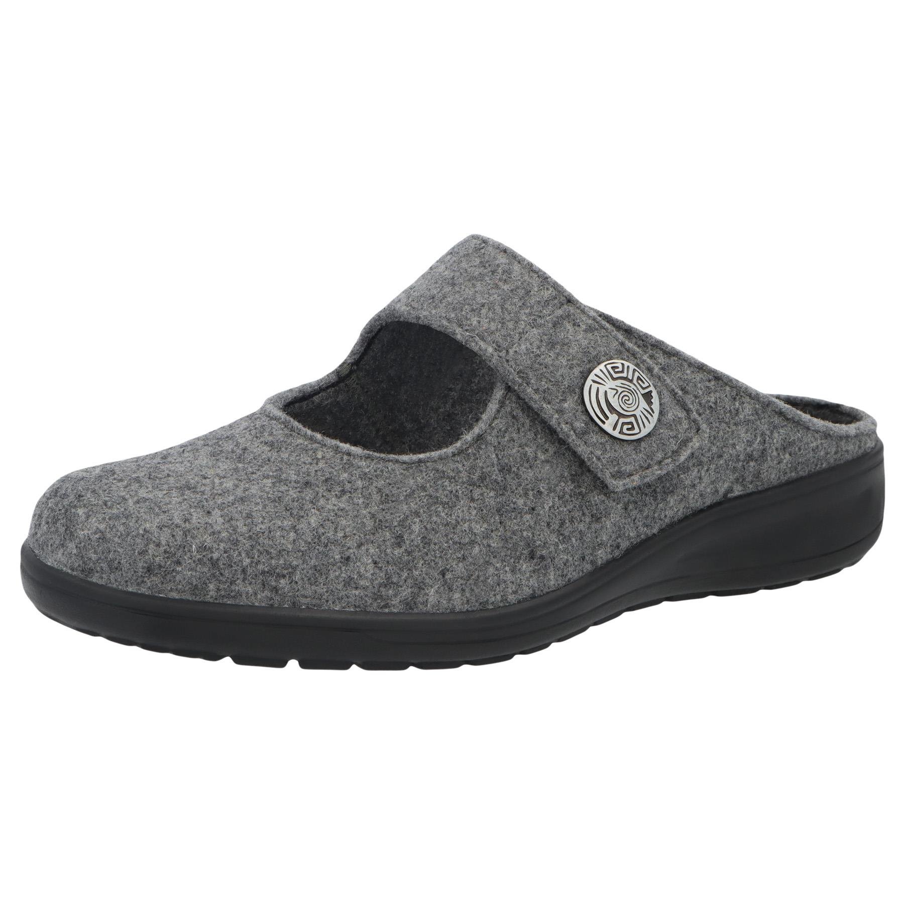 graue pantolette 3-4 ansicht