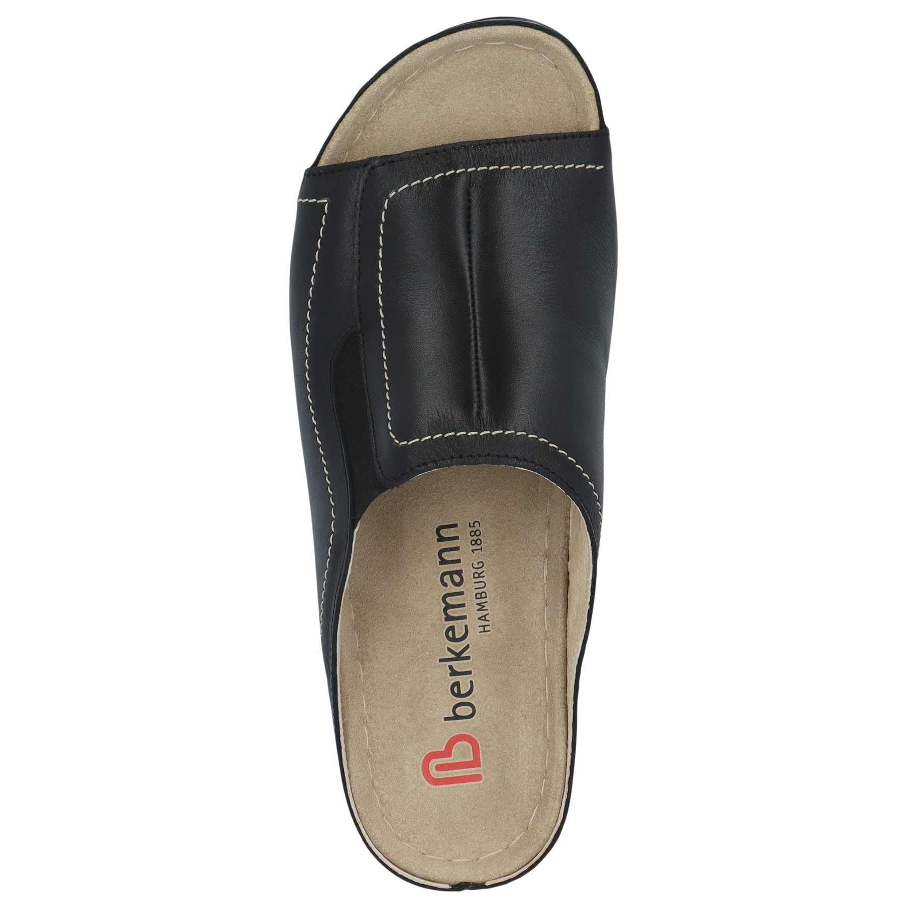 schwarze pantolette draufsicht