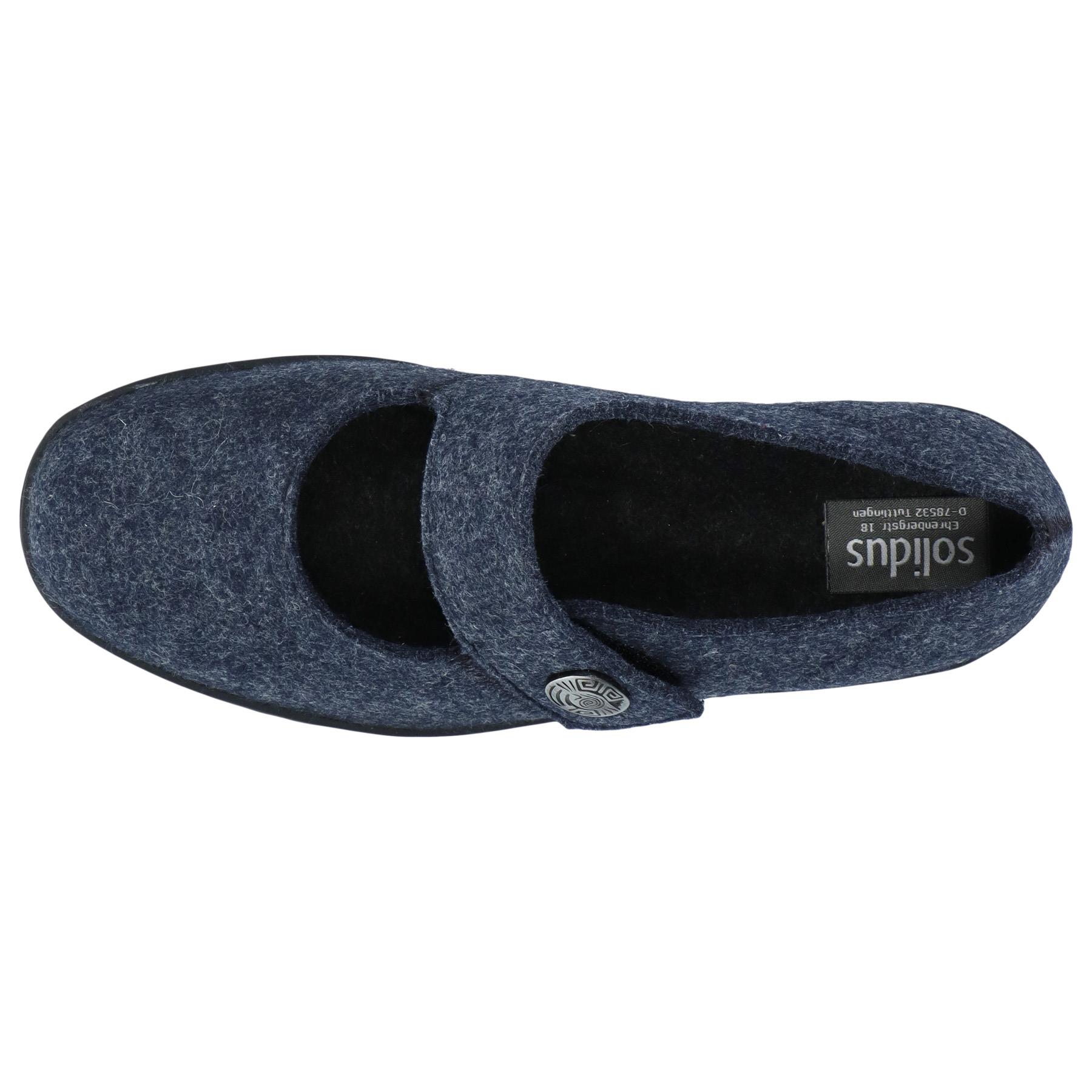 blaue slipper draufsicht