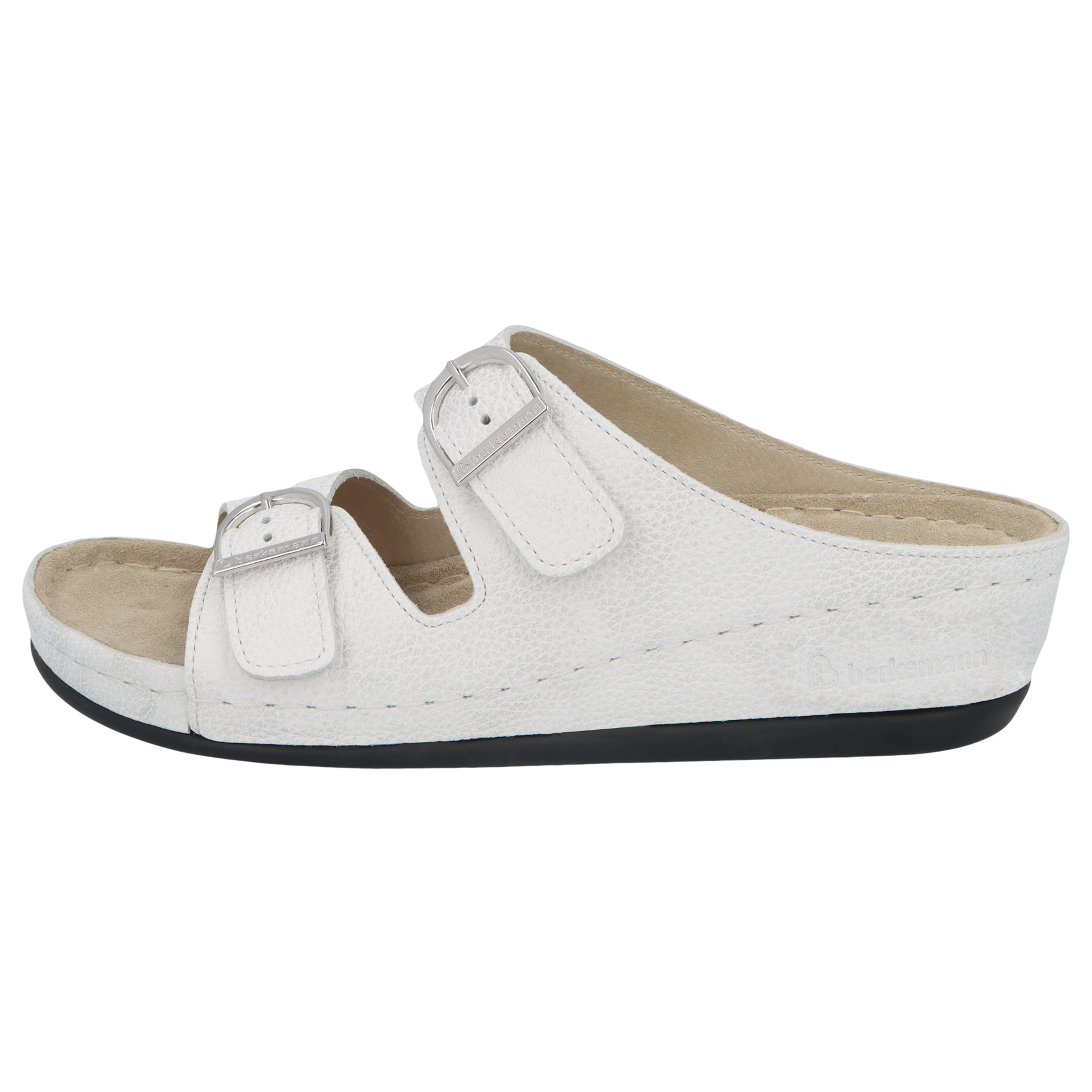 weiße pantolette seitenansicht links