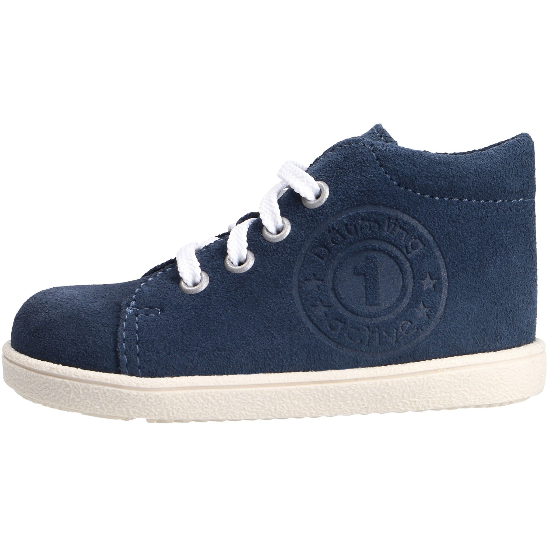 blaue lauflernschuhe seitenansicht links