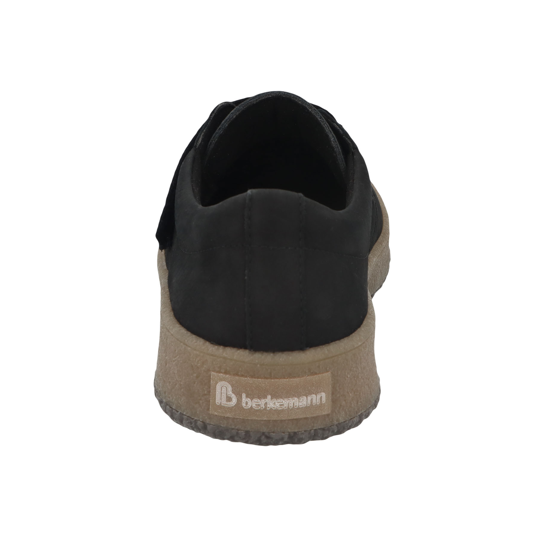 schwarze halbschuh hinteransicht