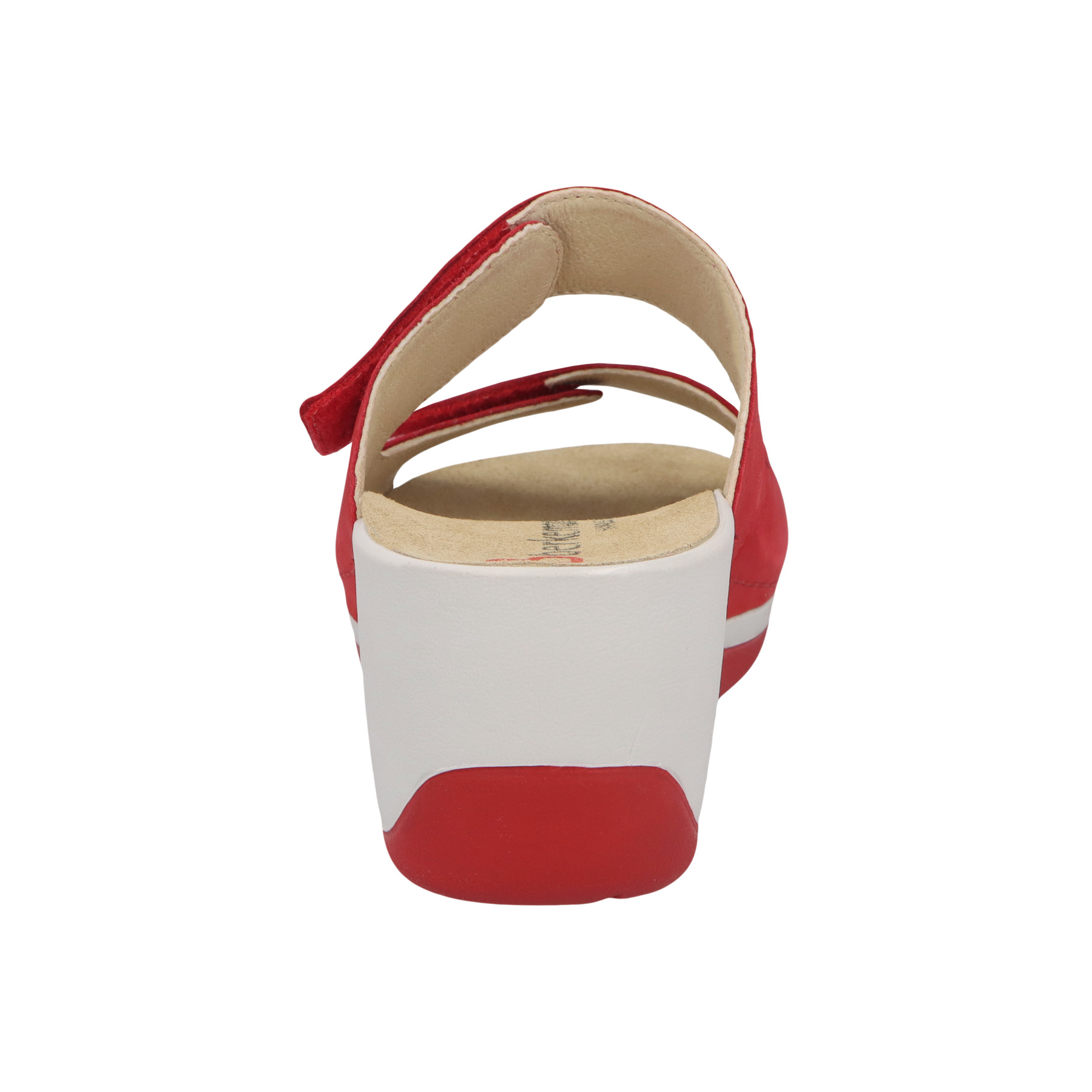 rote pantolette hinteransicht