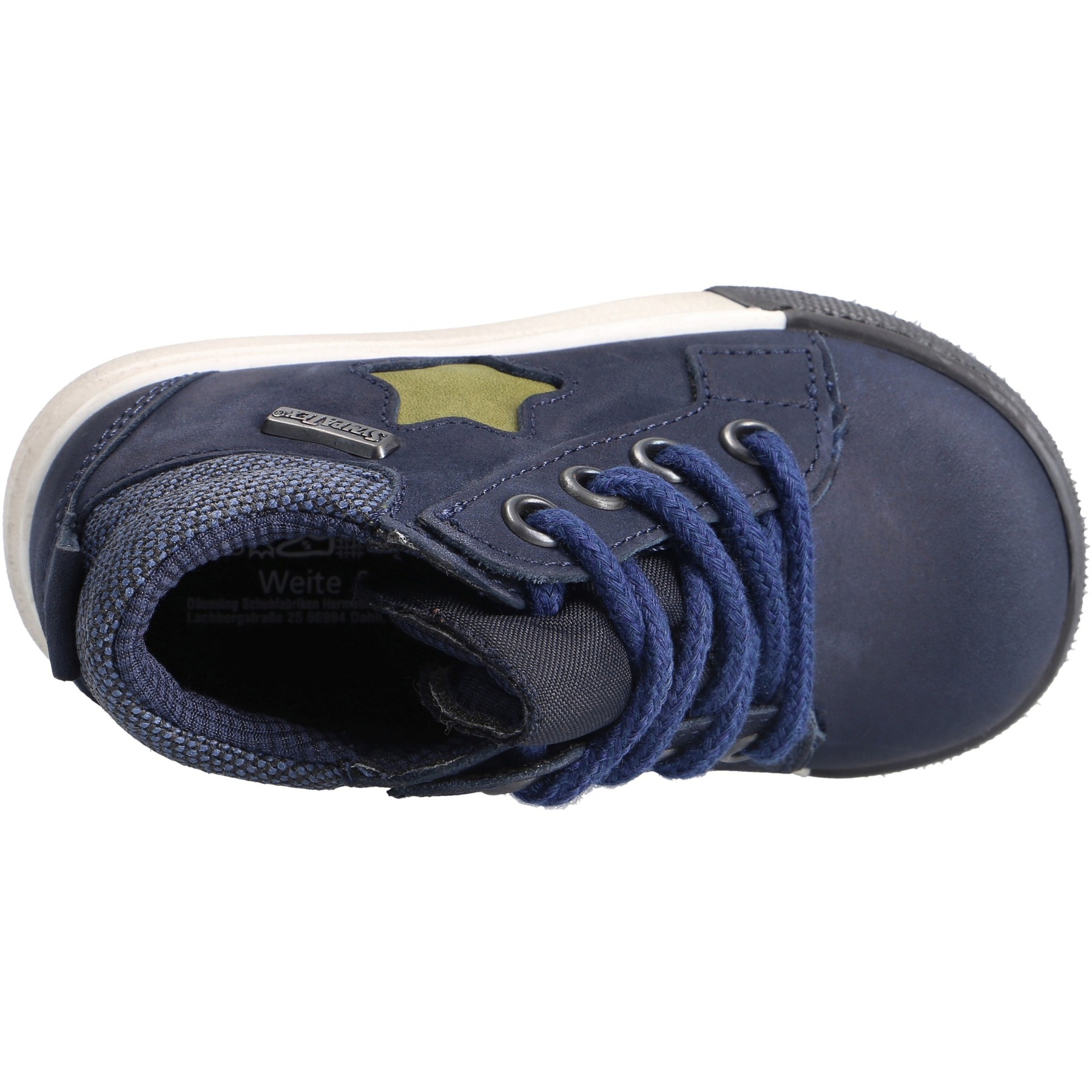 blaue lauflernschuhe draufsicht