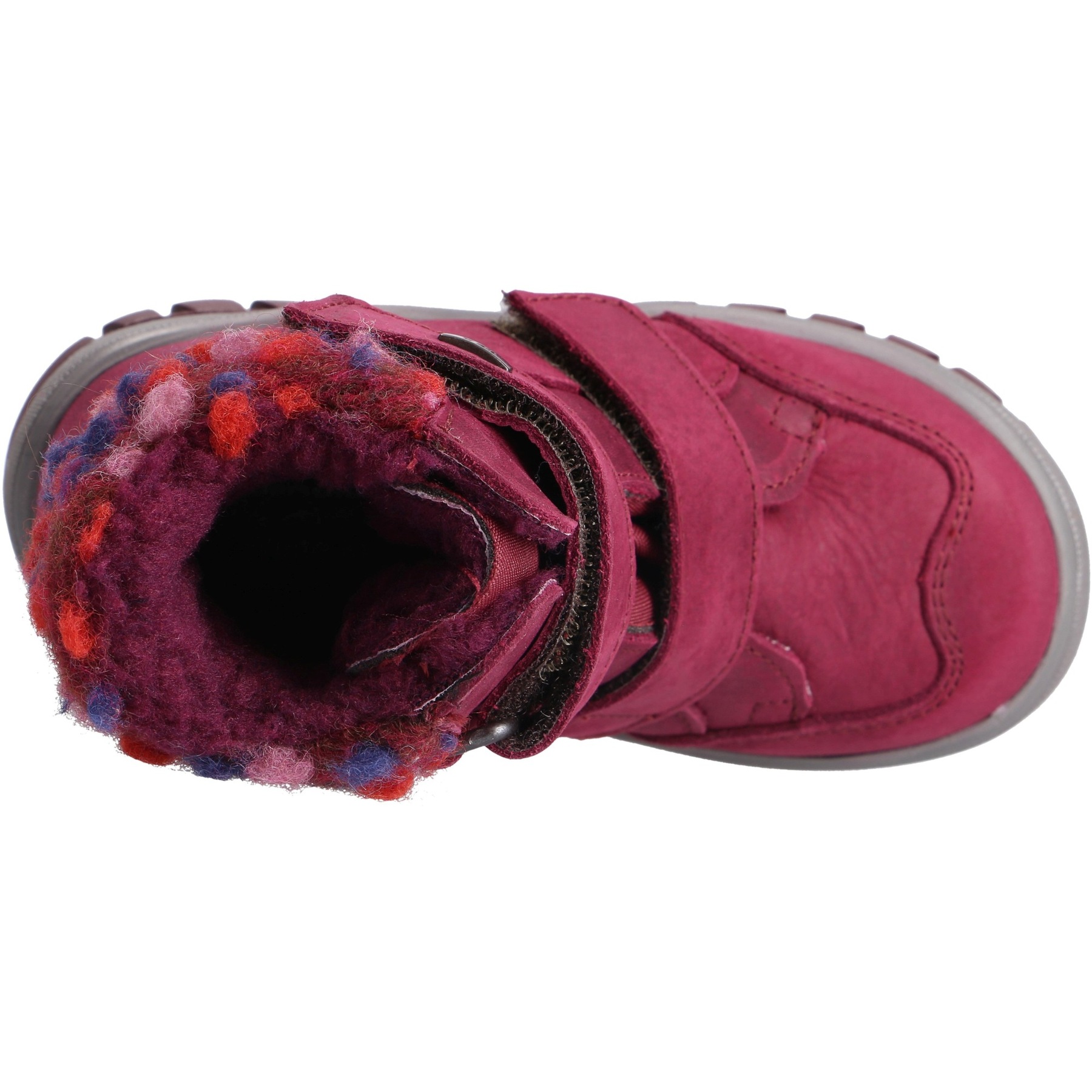 rote stiefeletten draufsicht