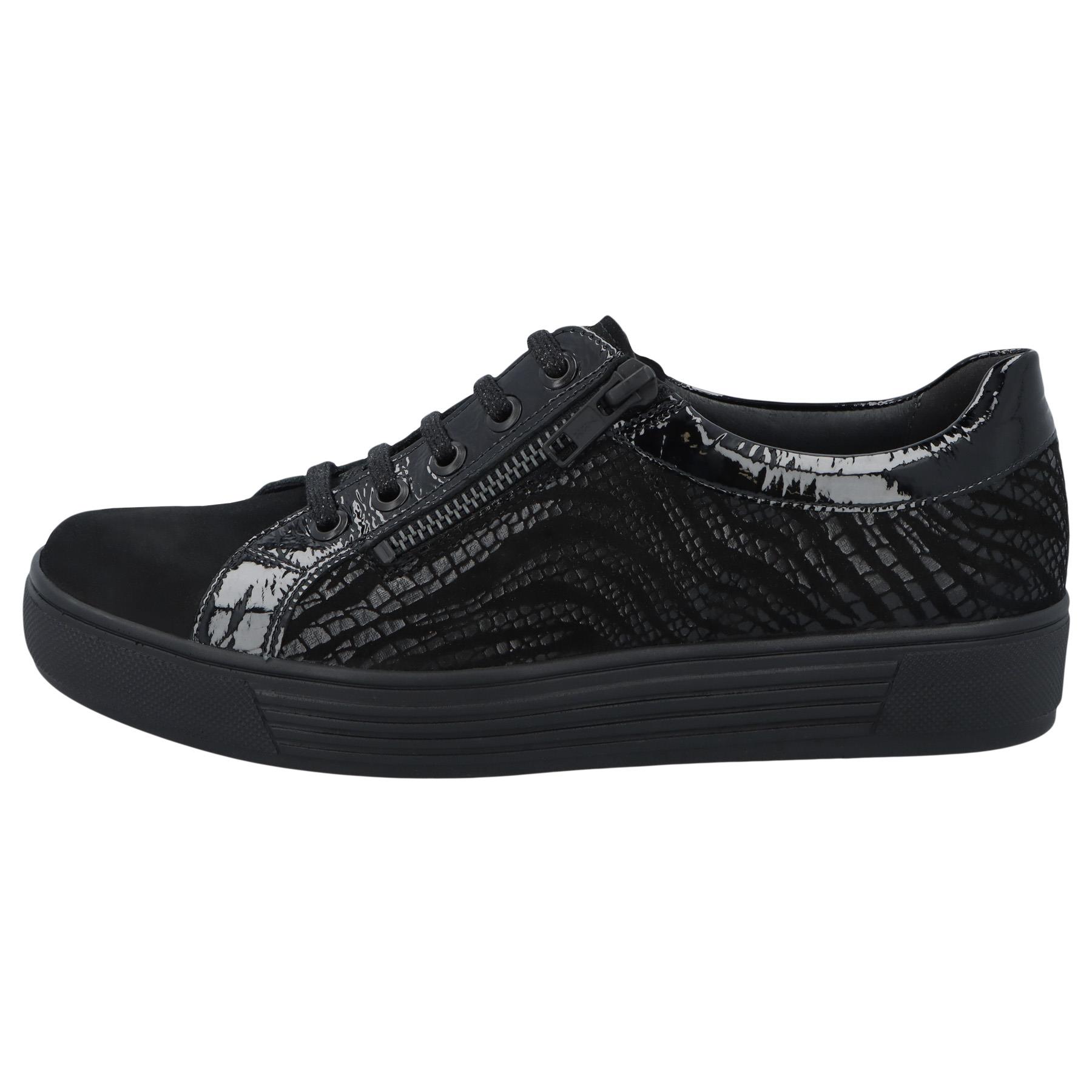 schwarze halbschuh seitenansicht links