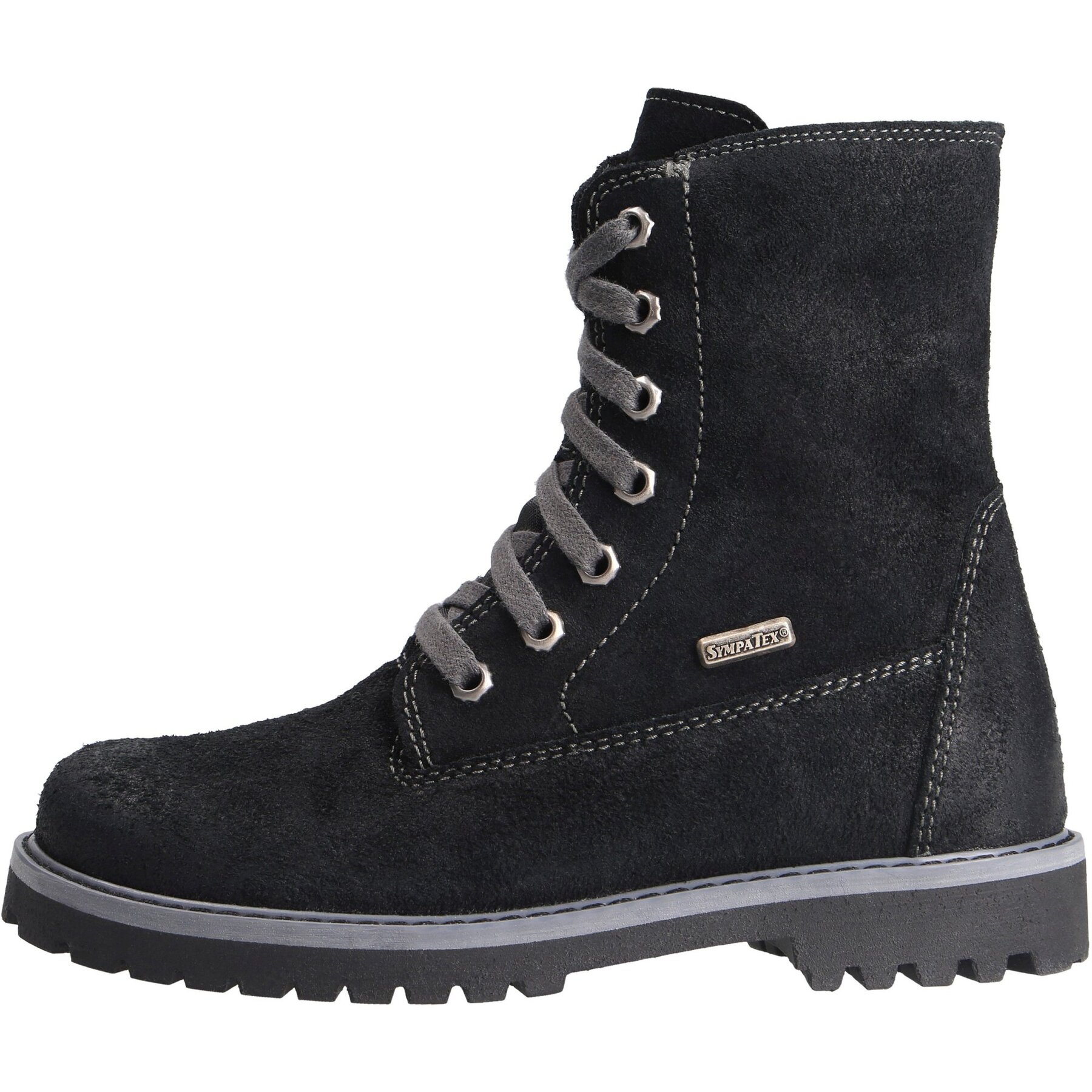 schwarze stiefeletten seitenansicht links