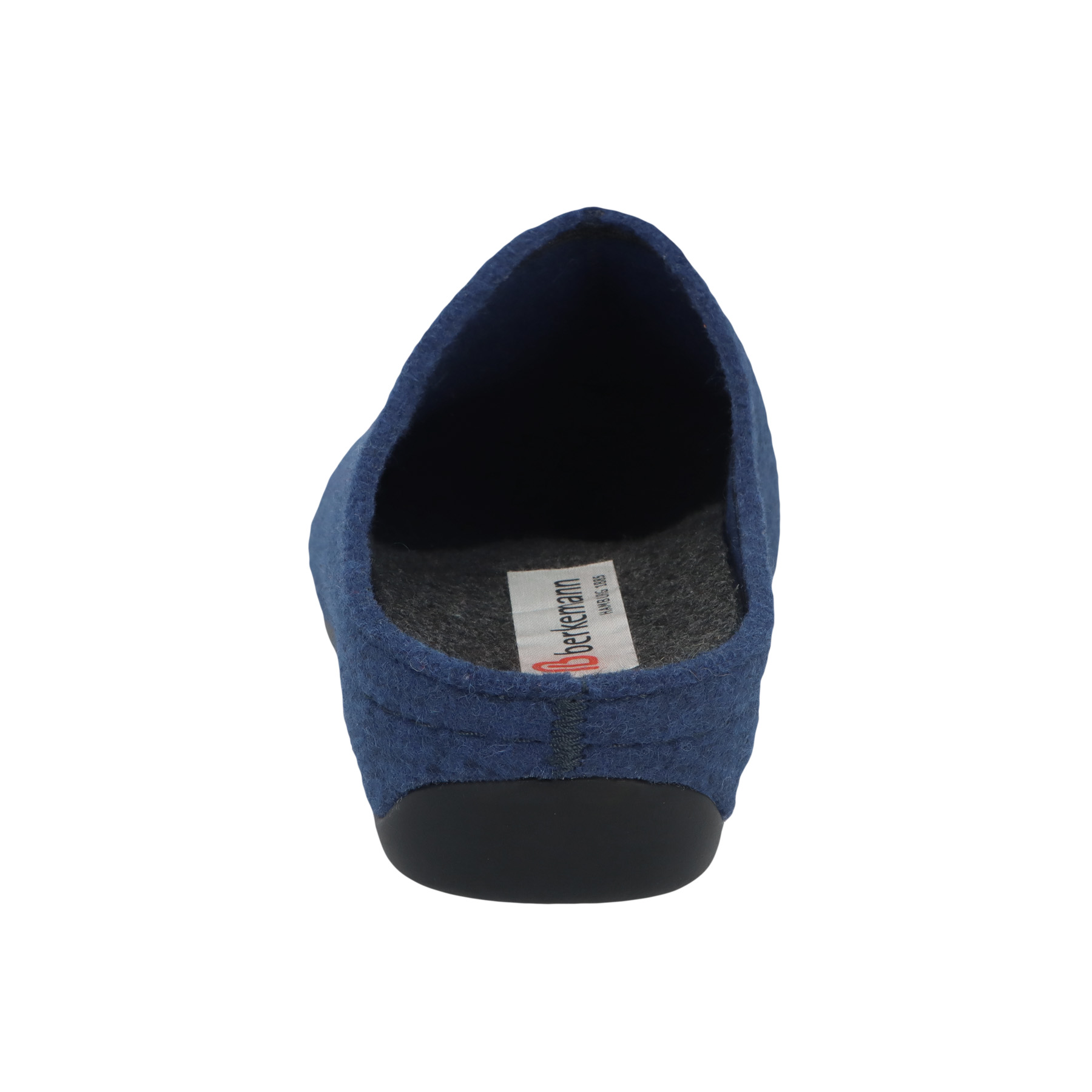 blaue hausschuhe hinteransicht