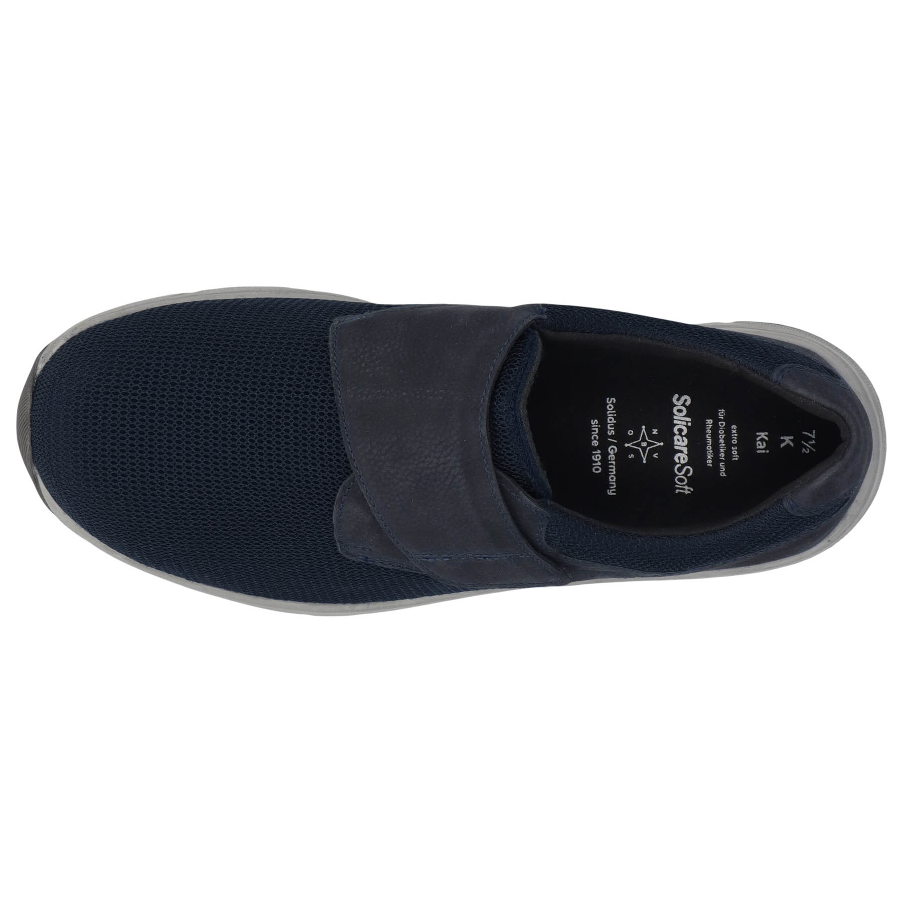 blaue slipper draufsicht