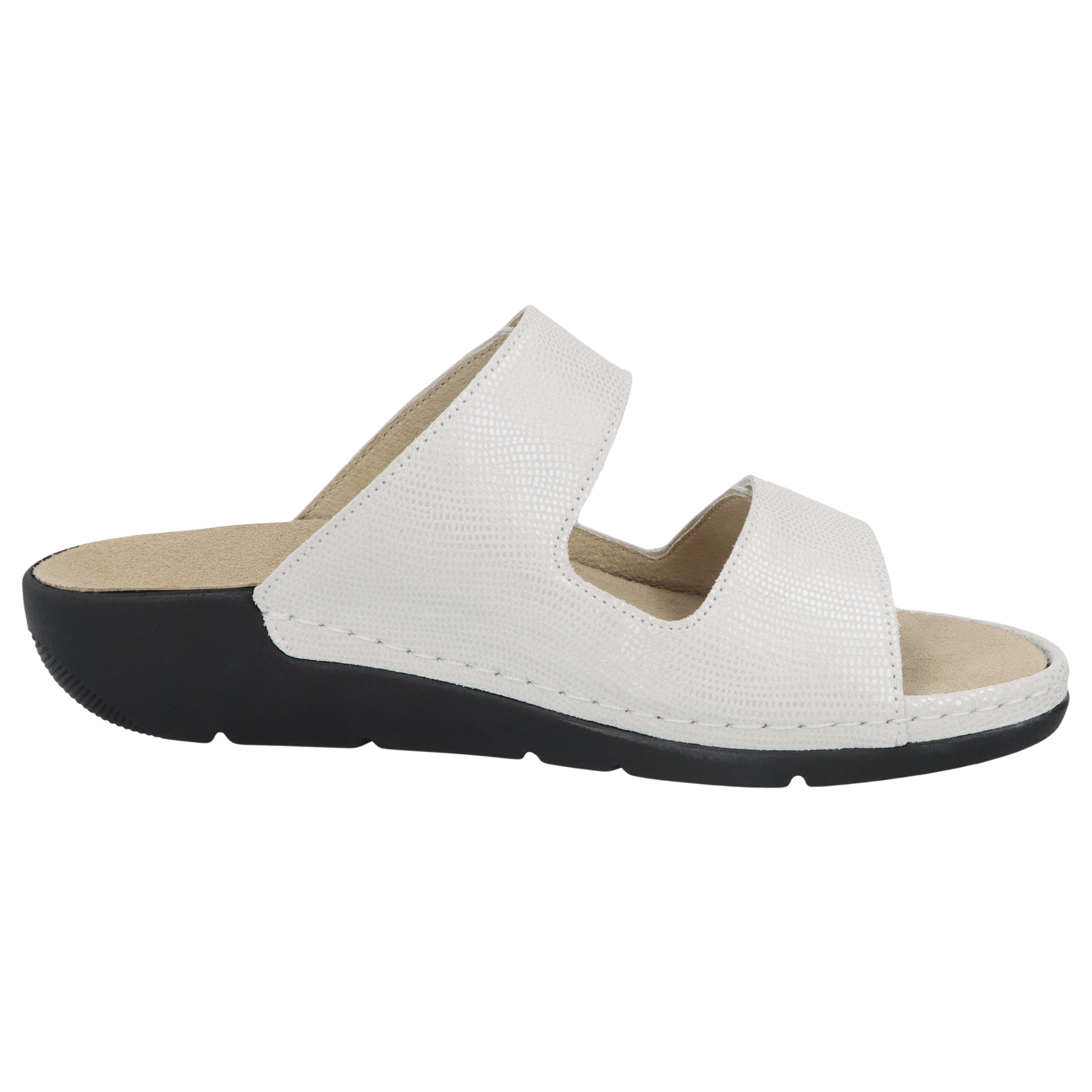 weiße pantolette seitenansicht rechts