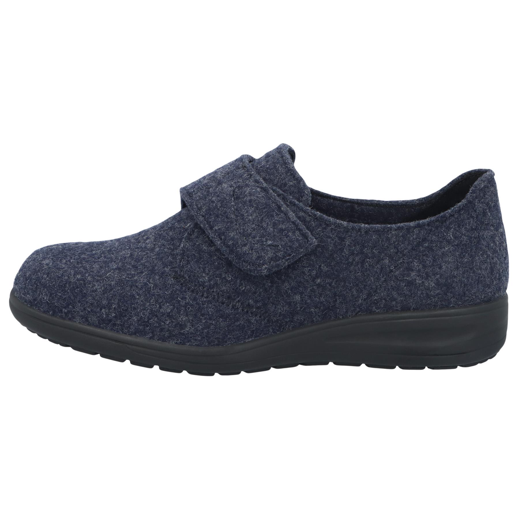 blaue slipper seitenansicht links