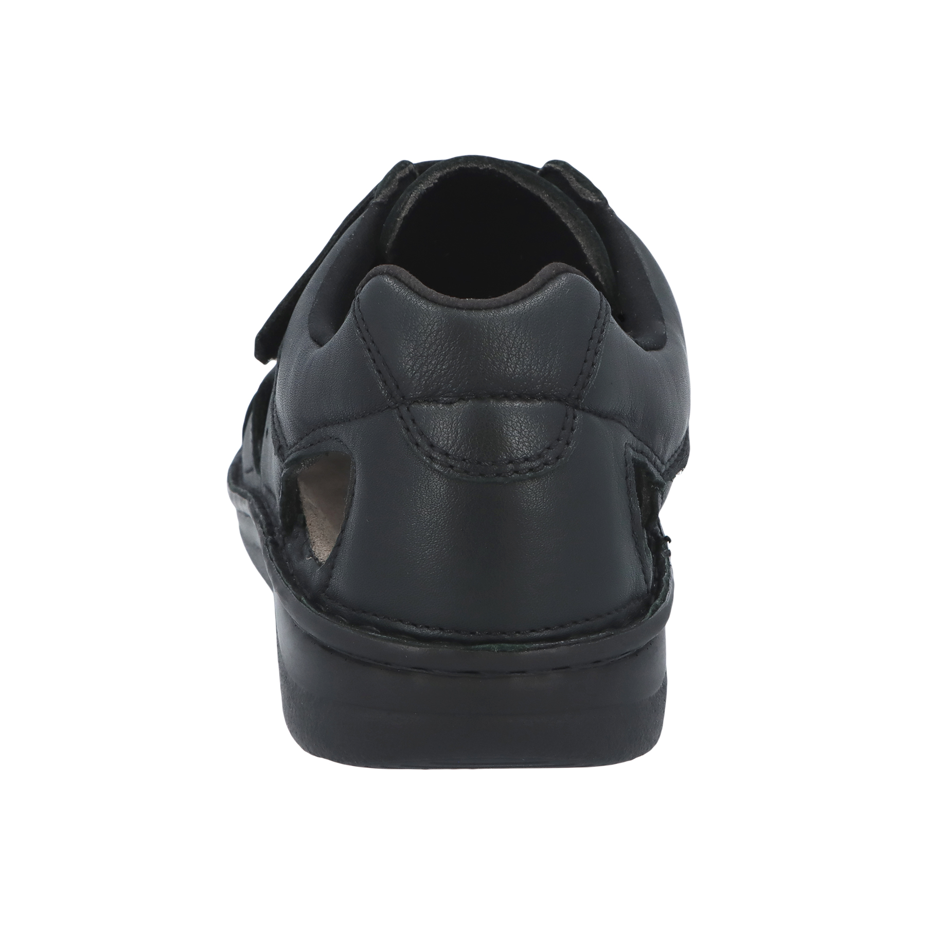 schwarze halbschuh hinteransicht