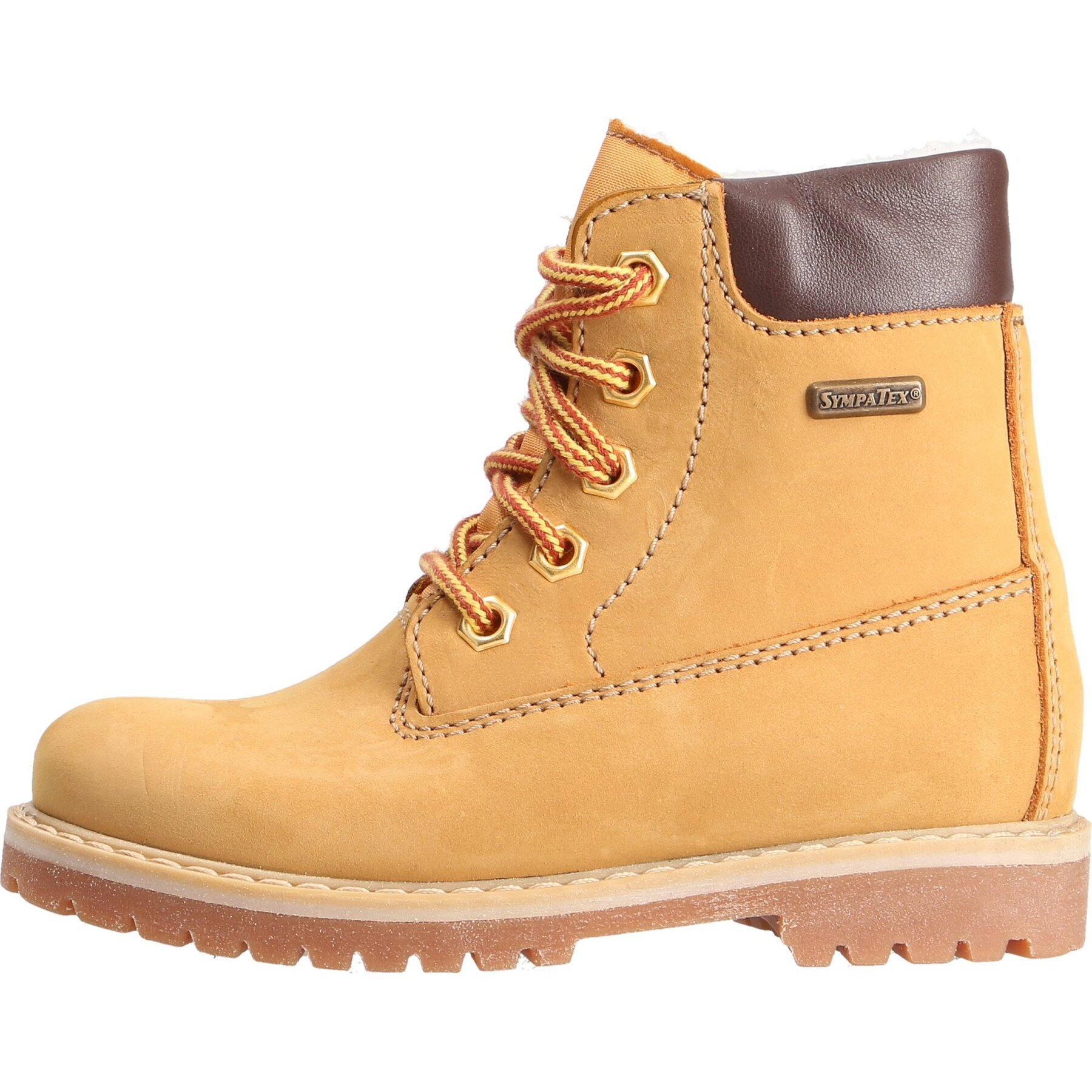 braune stiefeletten seitenansicht links