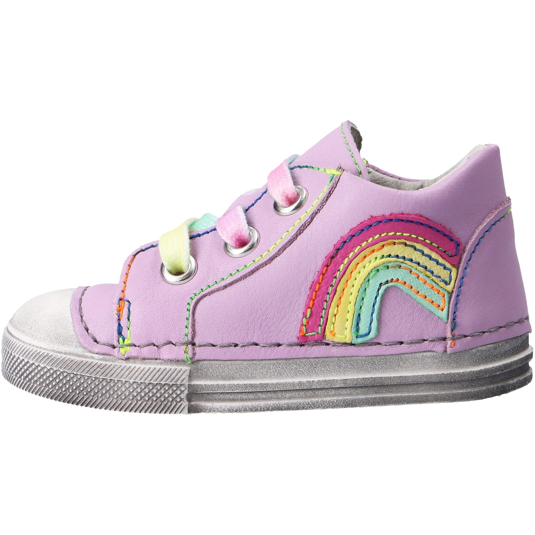 rote lauflernschuhe seitenansicht links