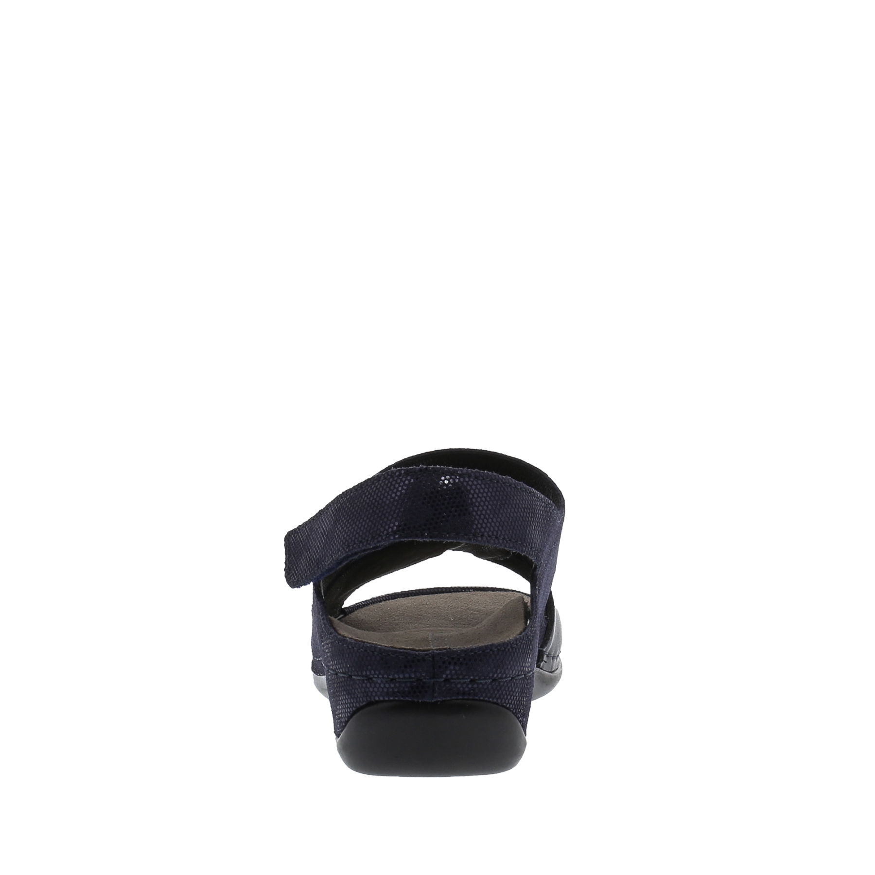 blaue sandale hinteransicht