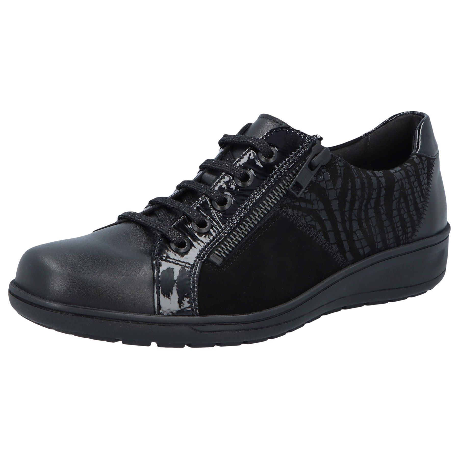 schwarze halbschuh 3-4 ansicht