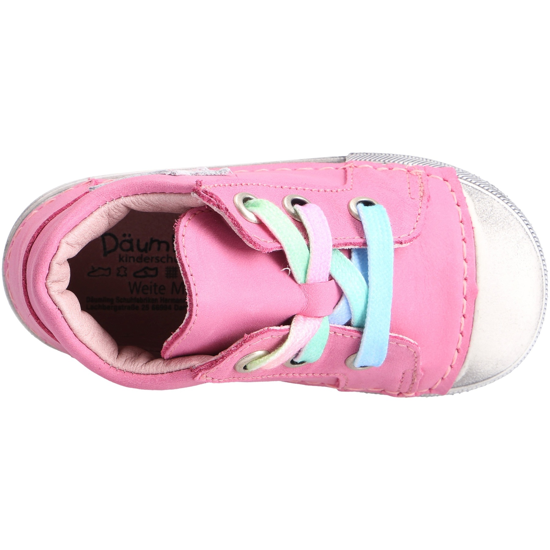 rote lauflernschuhe draufsicht