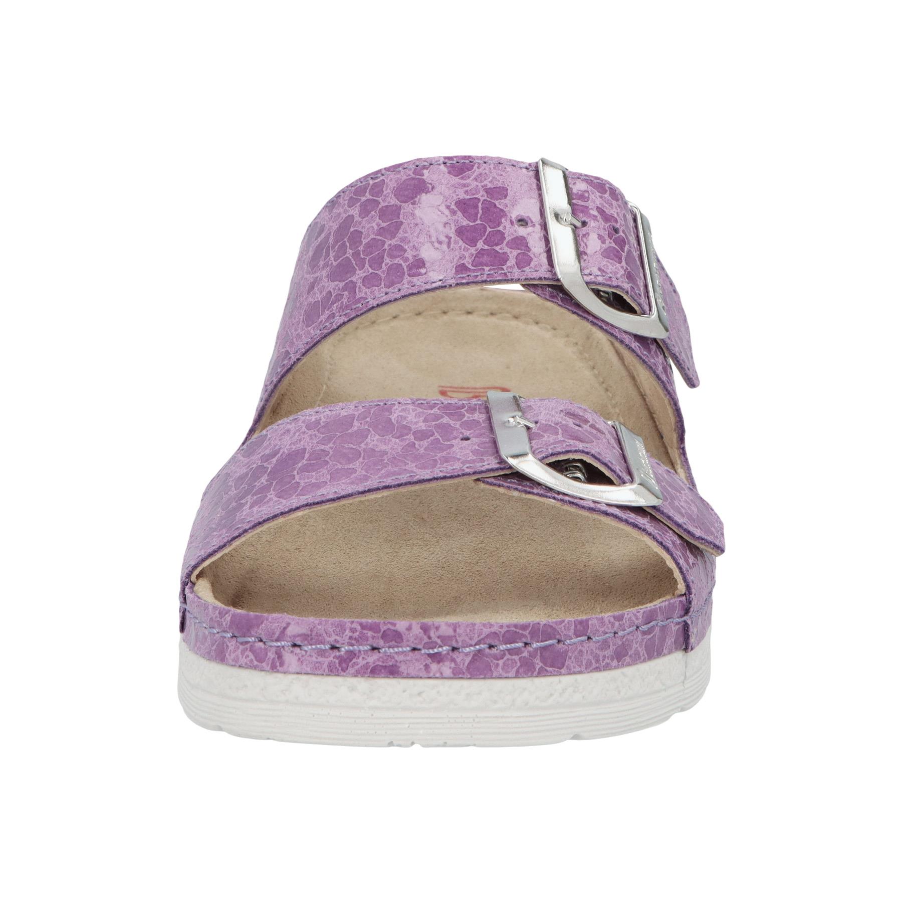 blaue pantolette vorderansicht