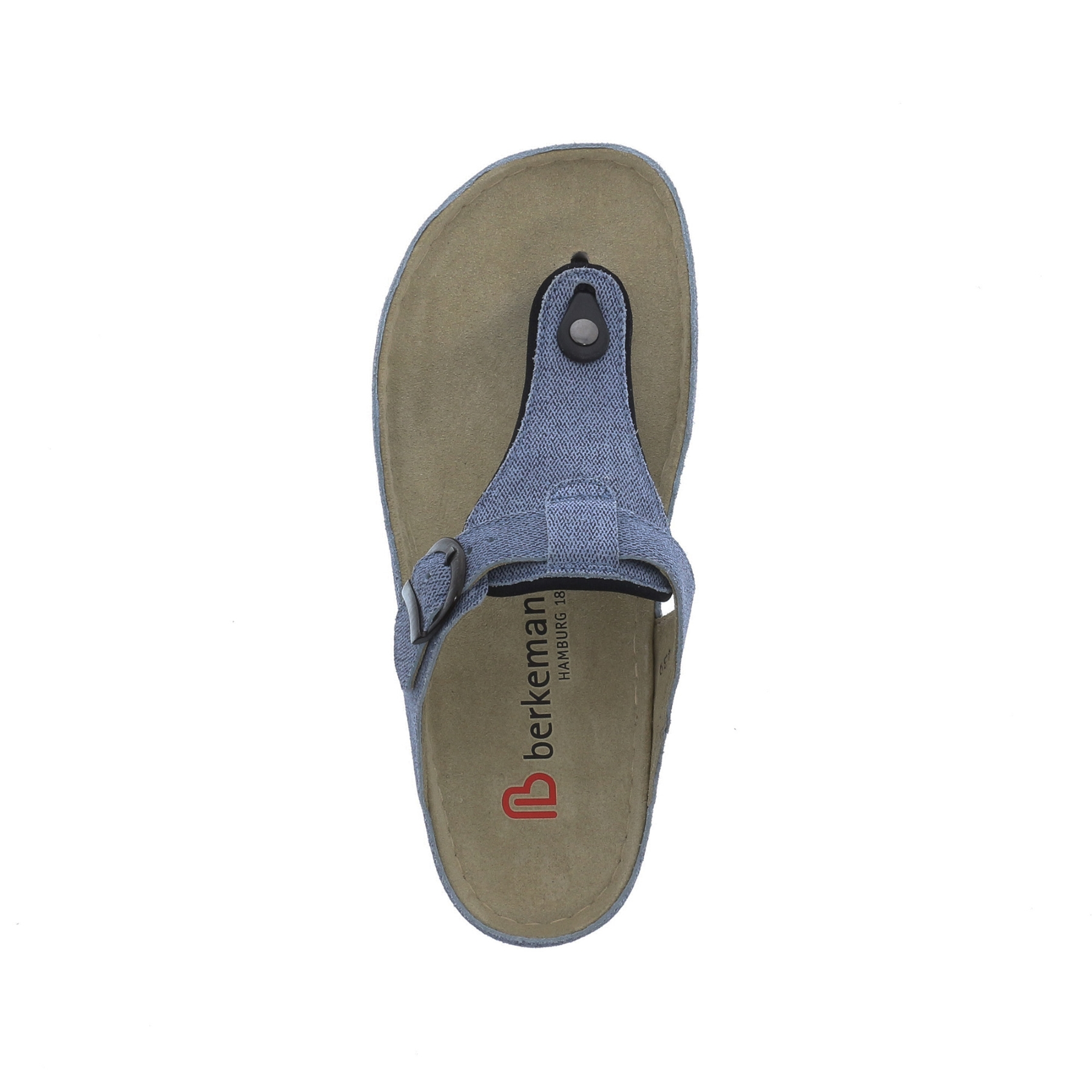 blaue pantolette draufsicht