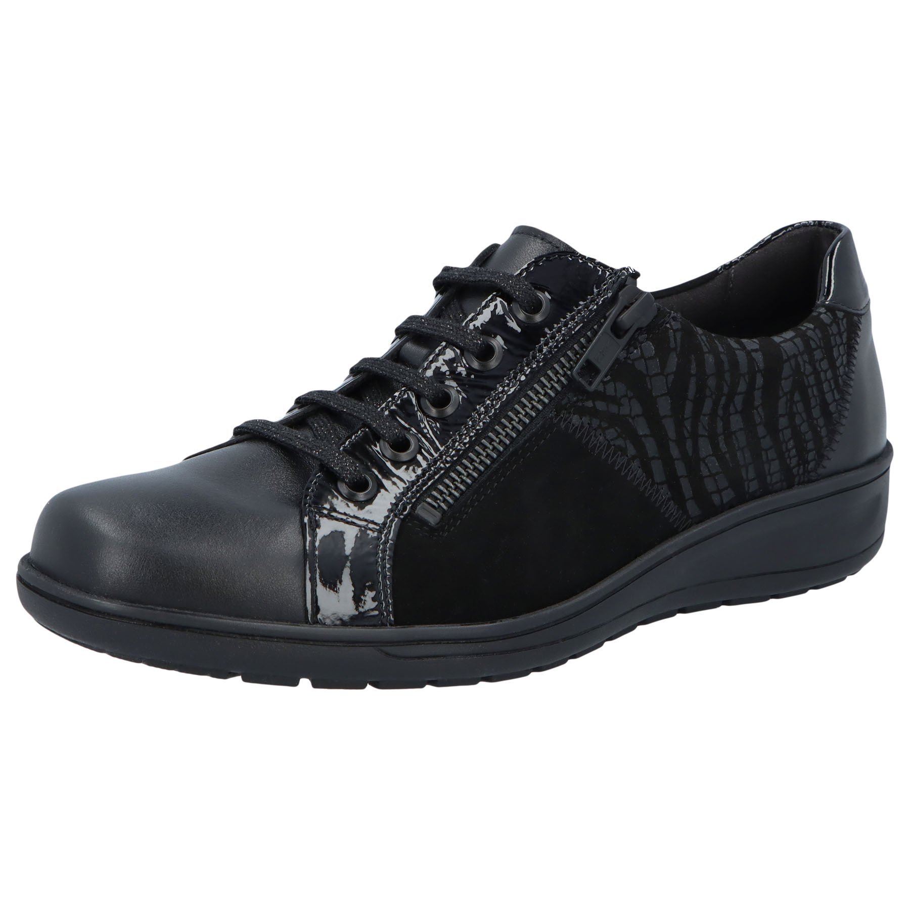 schwarze halbschuh 3-4 ansicht