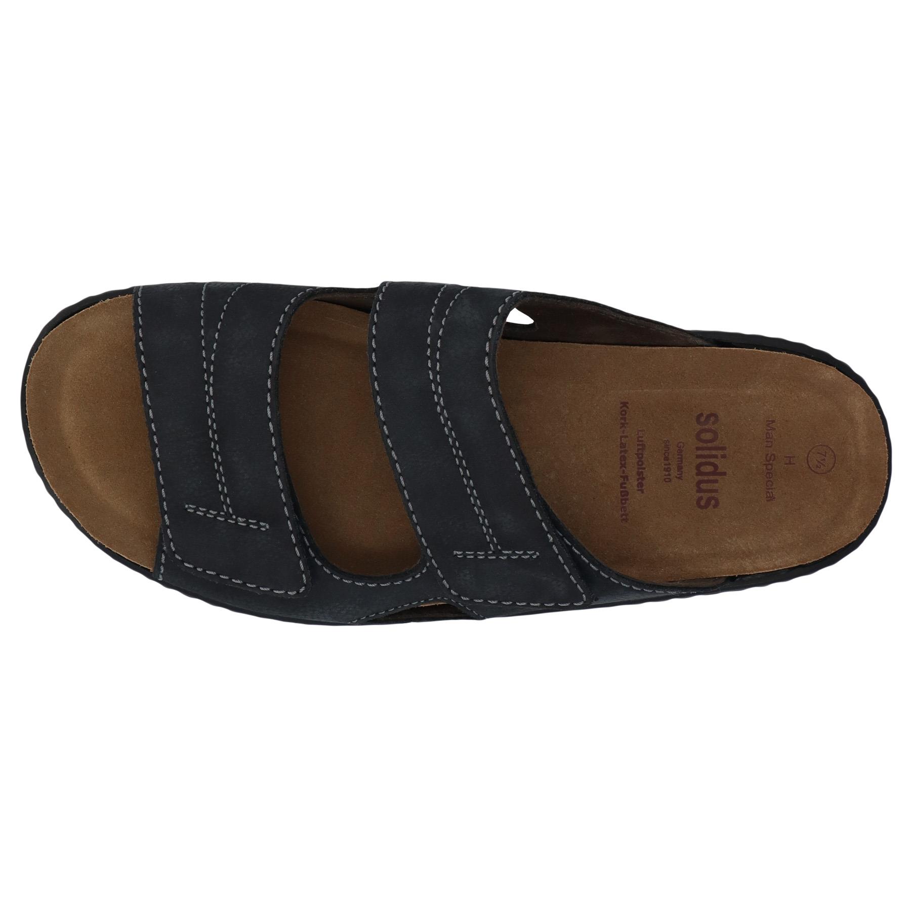 blaue pantolette draufsicht