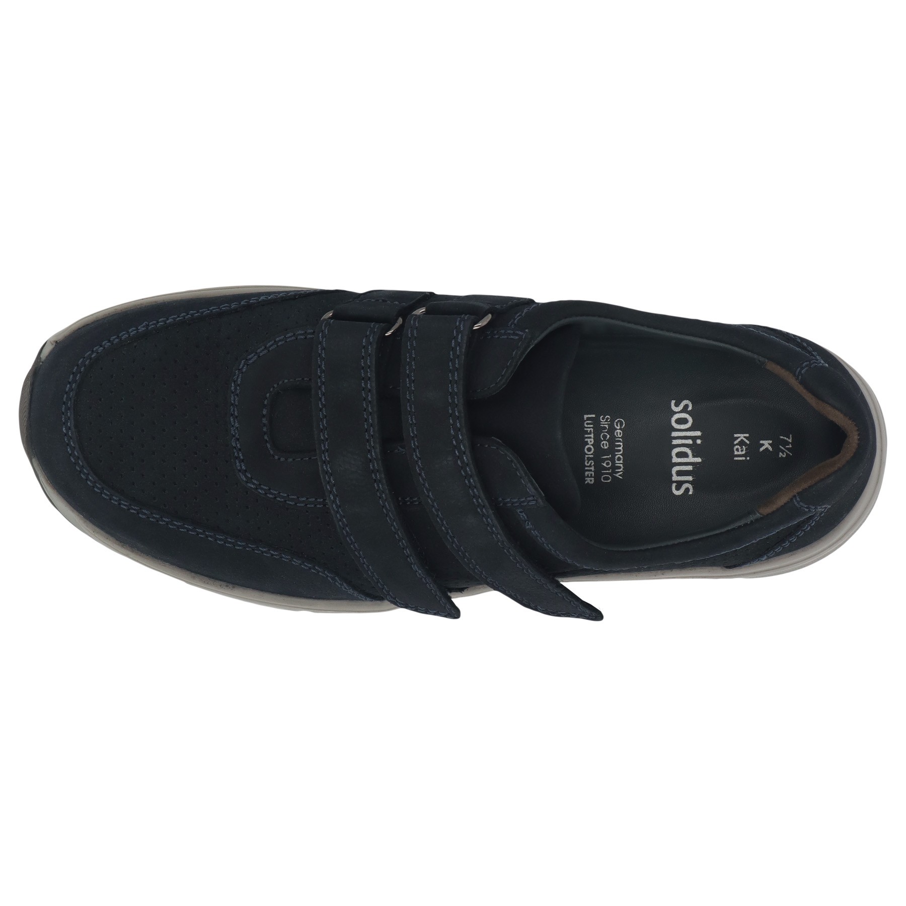 blaue slipper draufsicht