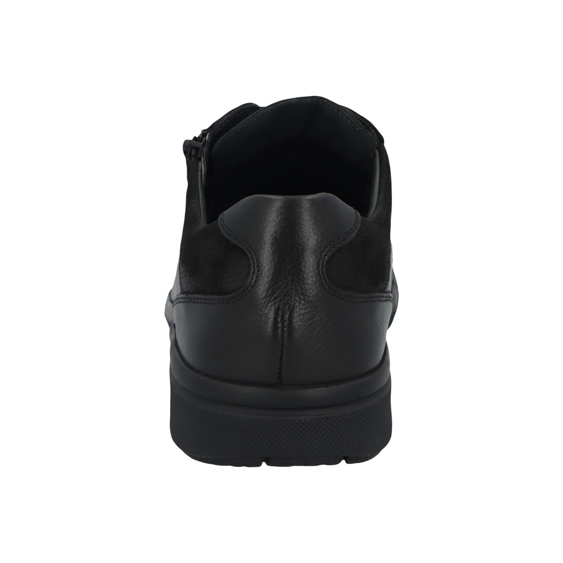 schwarze halbschuh hinteransicht